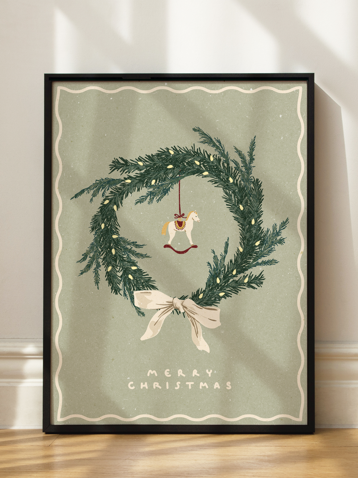 Christmas Wreath with Horse