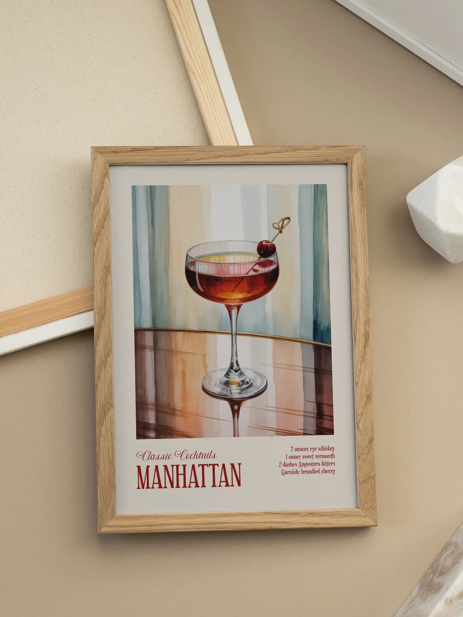 Classic Cocktails Manhattan Cocktail Poster
