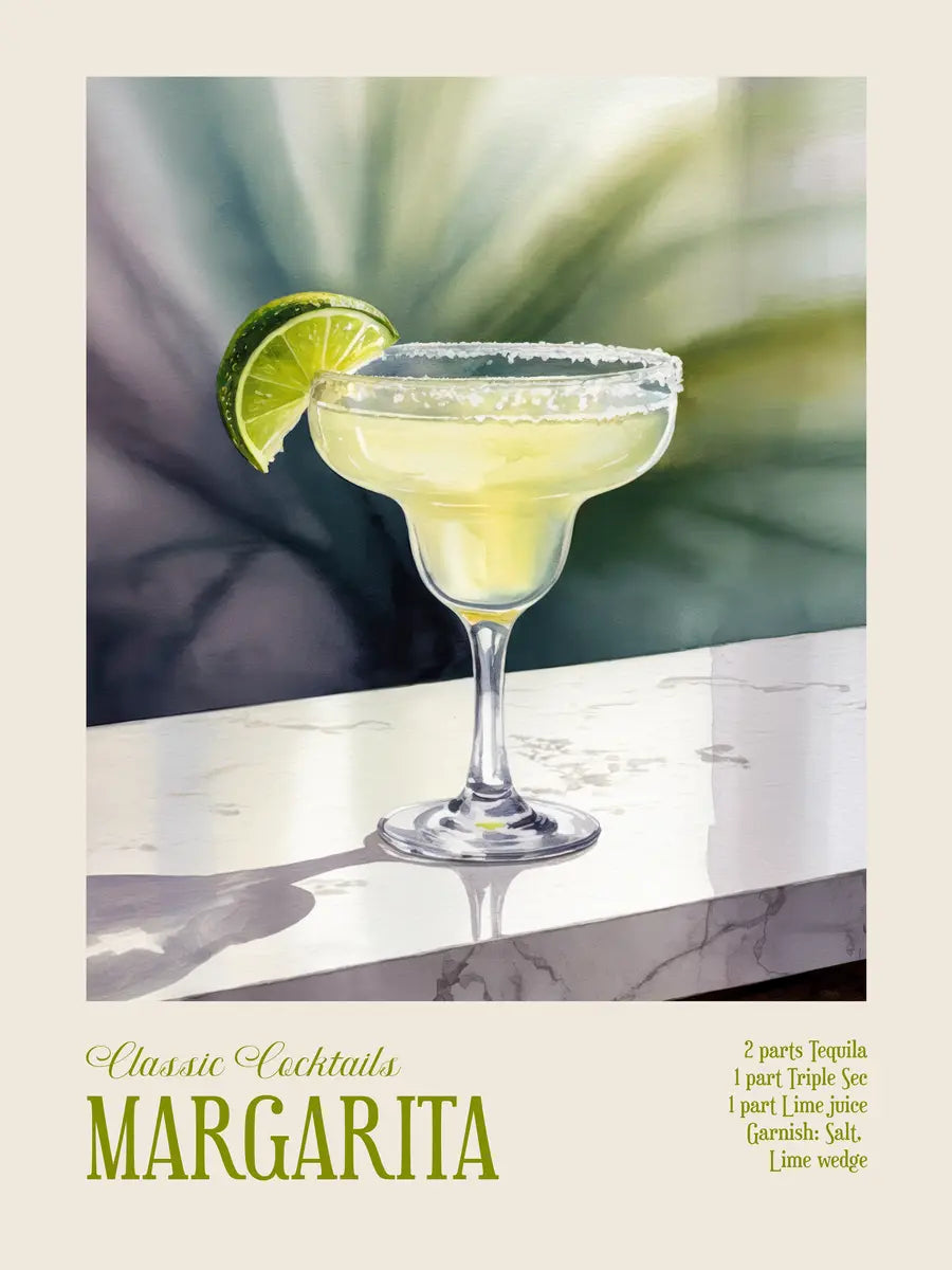 Classic Cocktails Margarita Cocktail Poster