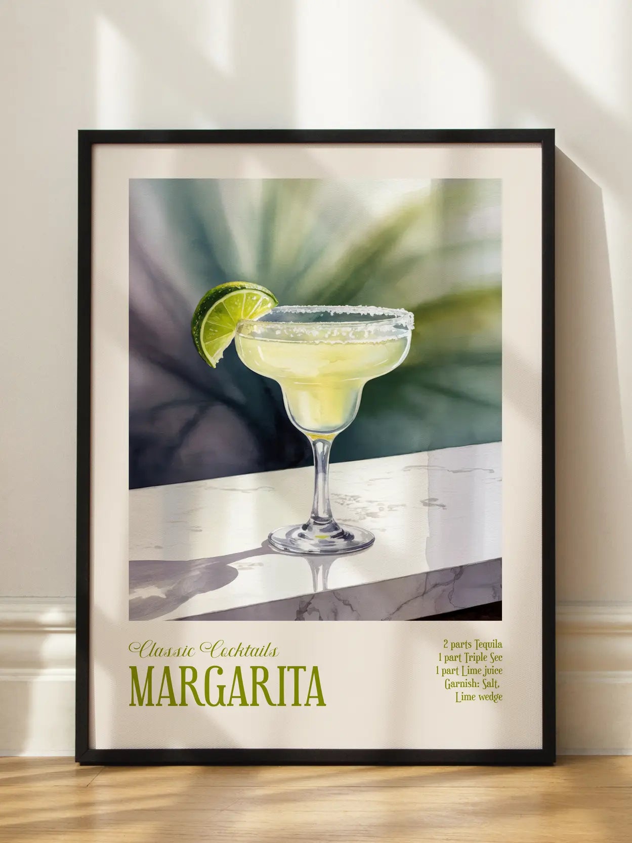 Classic Cocktails Margarita Cocktail Poster