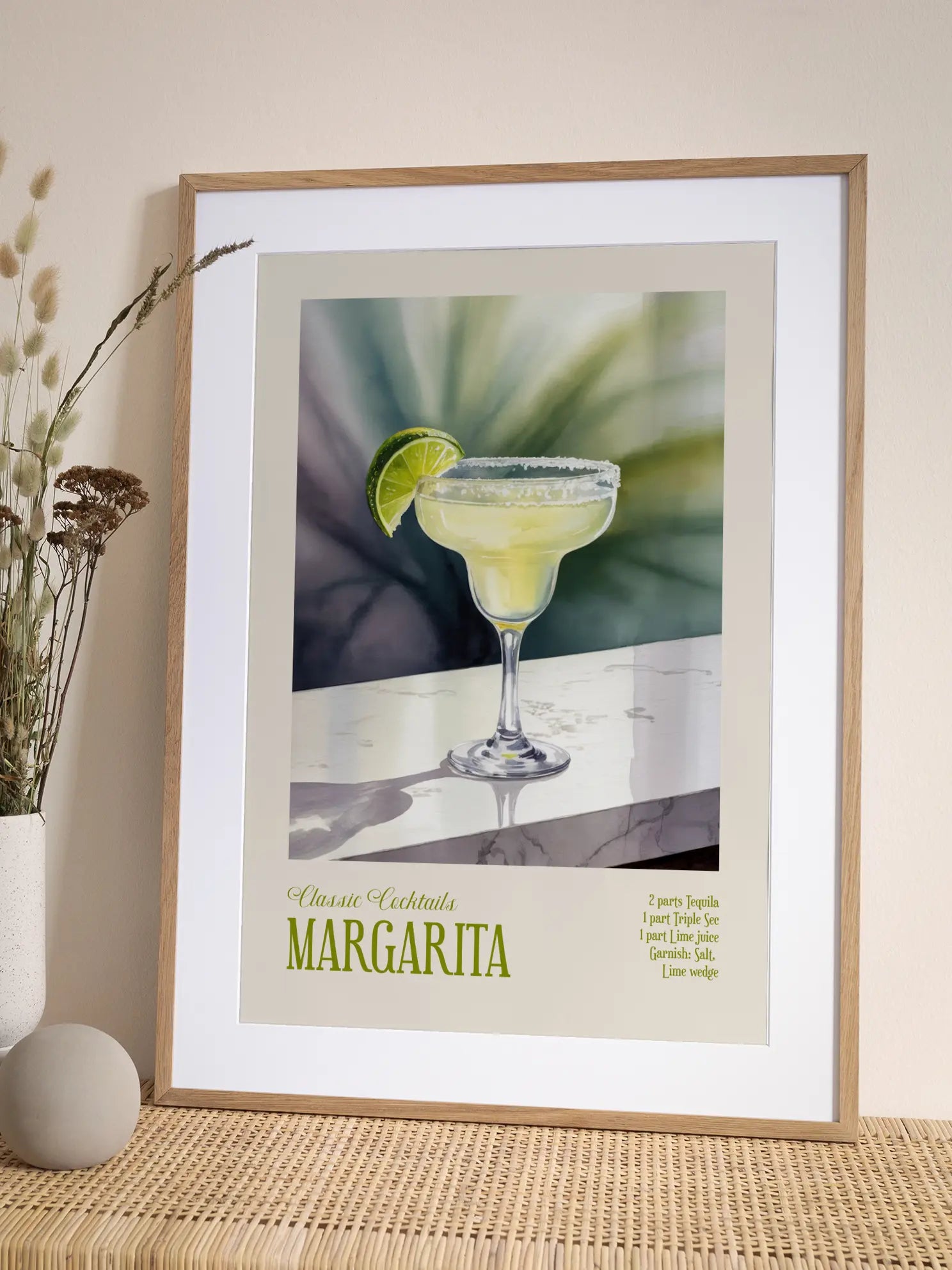 Classic Cocktails Margarita Cocktail Poster