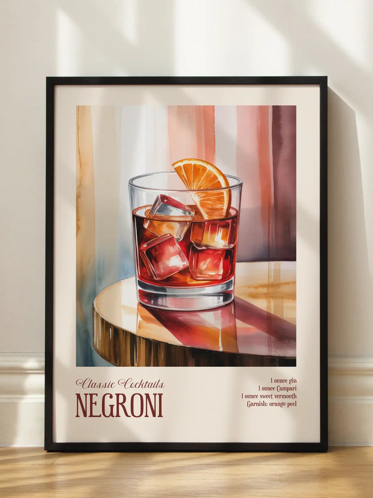 Classic Cocktails Negroni Cocktail