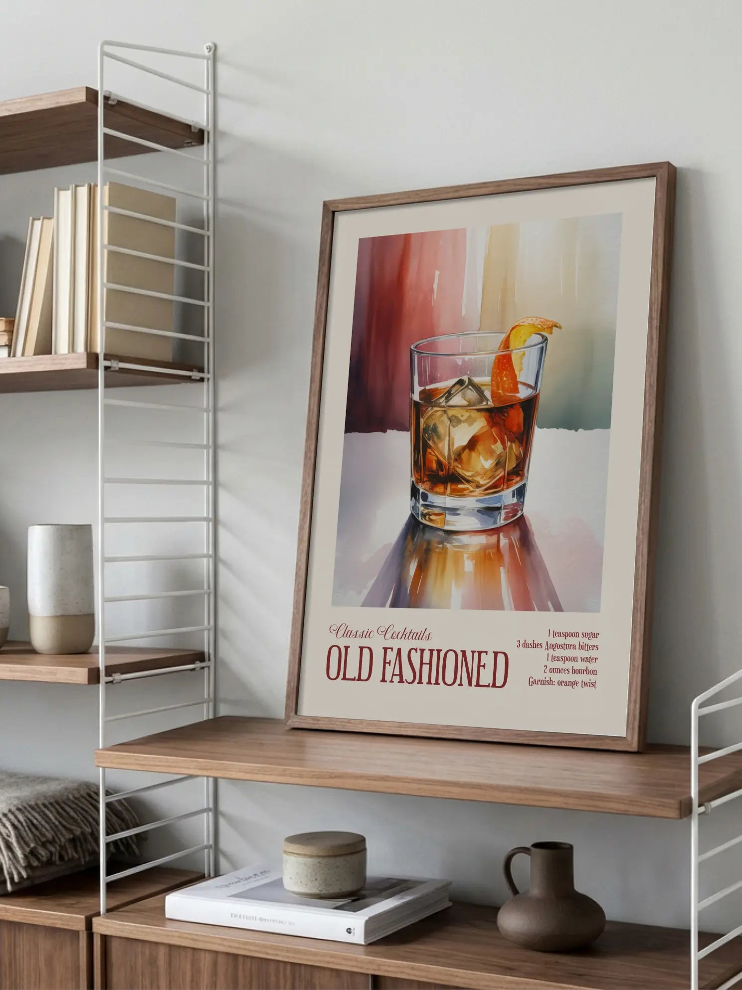 Classic Cocktails Old Fashioned Poster