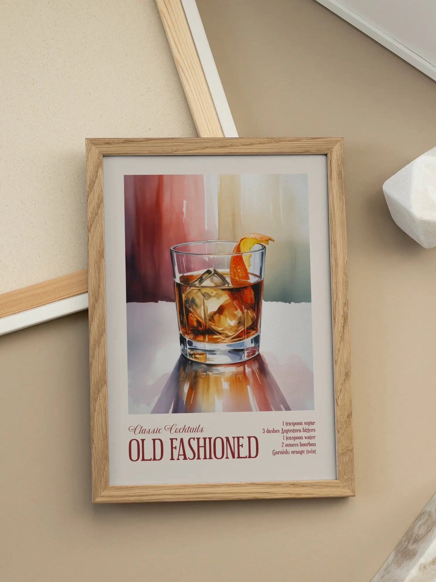Classic Cocktails Old Fashioned Poster