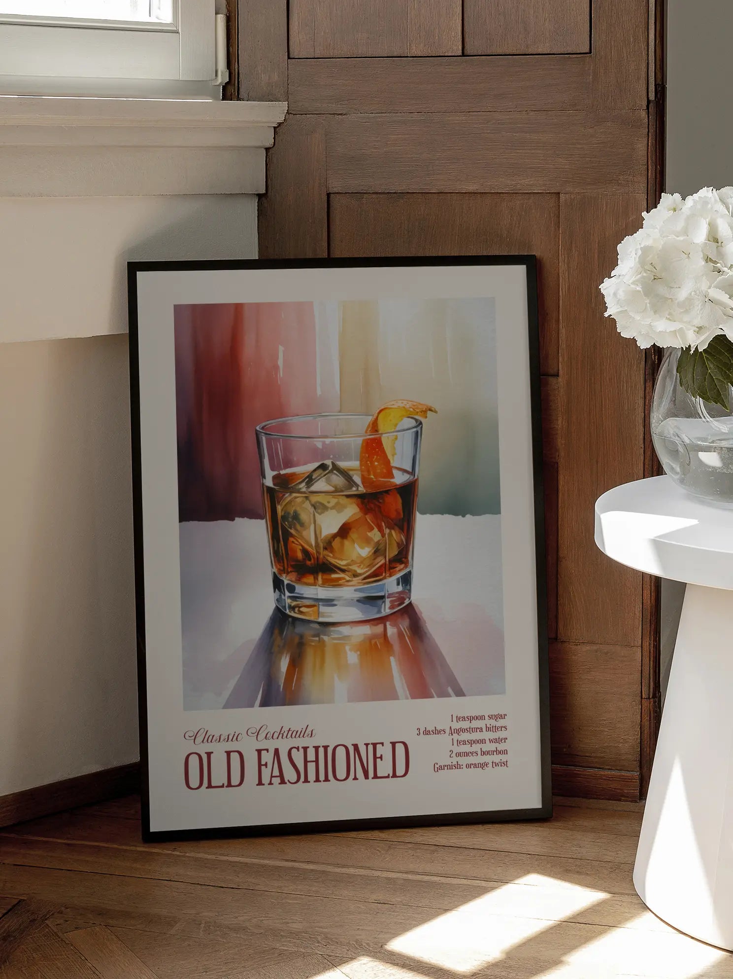 Classic Cocktails Old Fashioned Poster