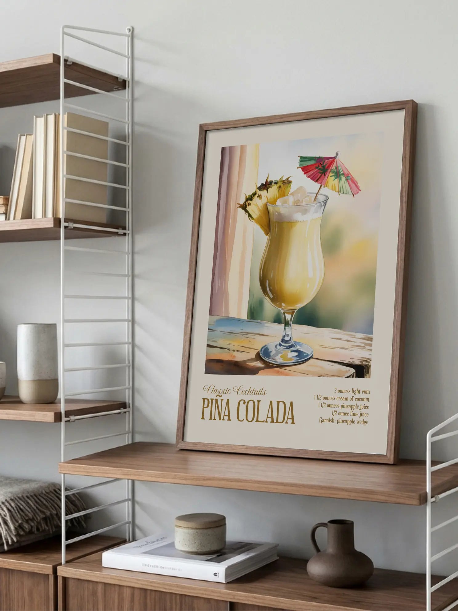 Classic Cocktails Pina Colada Poster