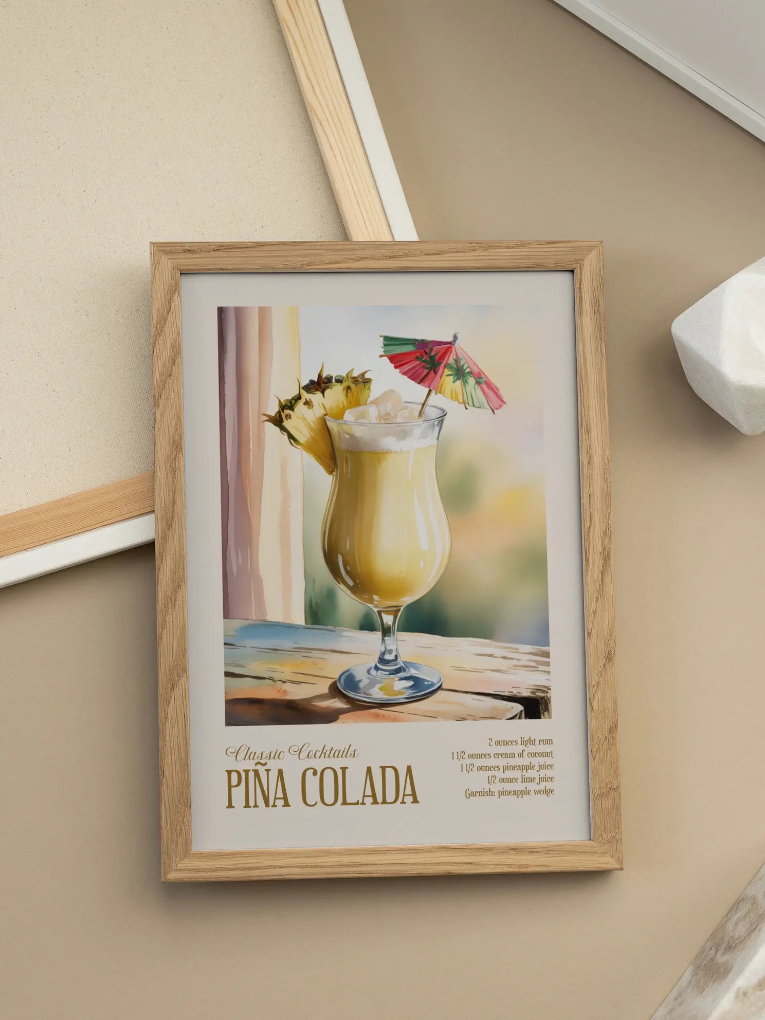 Classic Cocktails Pina Colada Poster