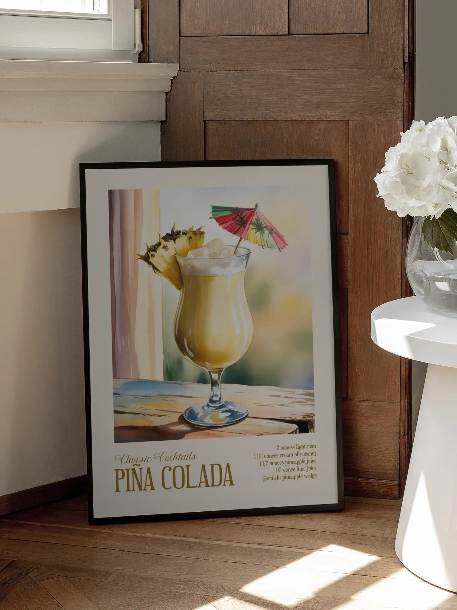 Classic Cocktails Pina Colada Poster