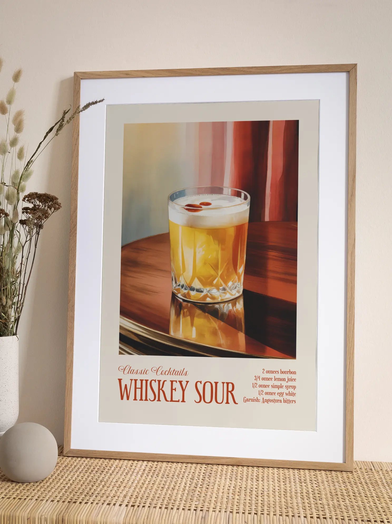 Classic Cocktails Whiskey Sour Poster