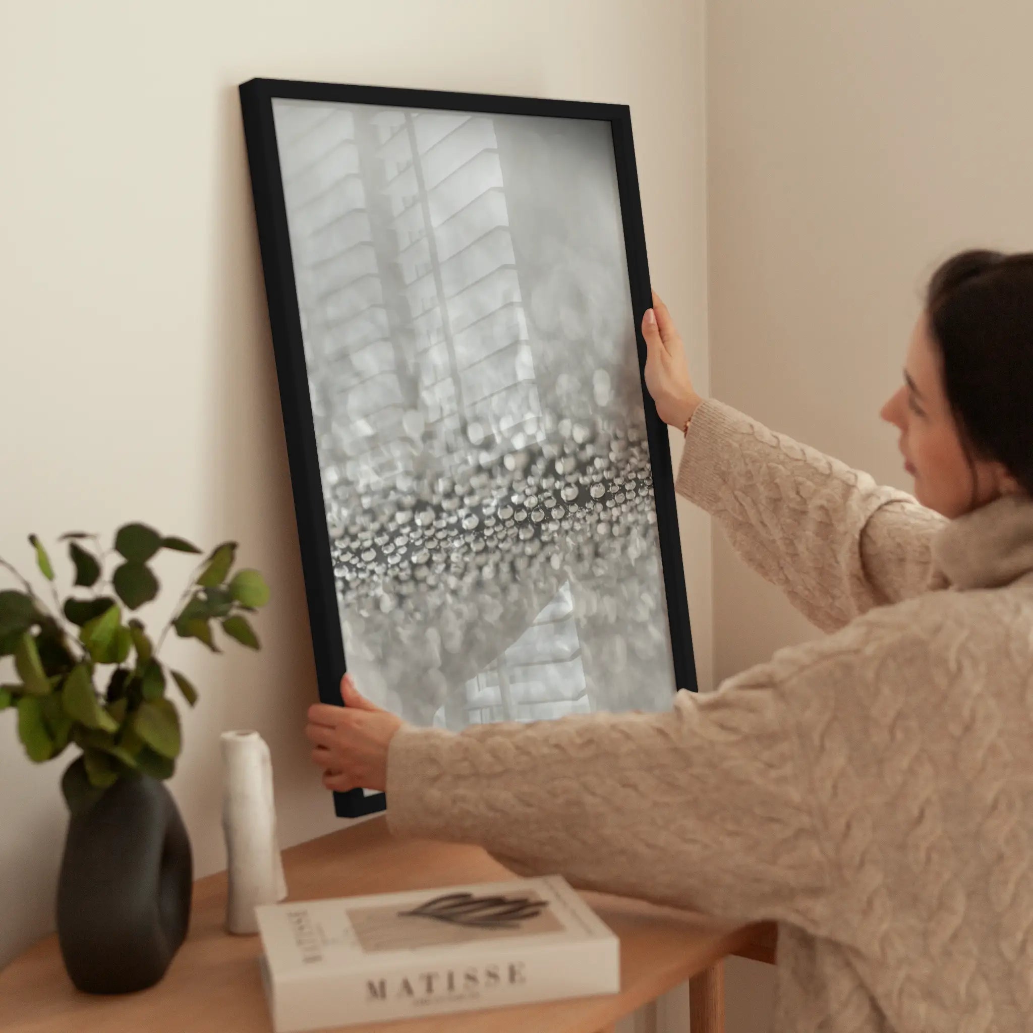 Close Up Drops wird aufgehängt