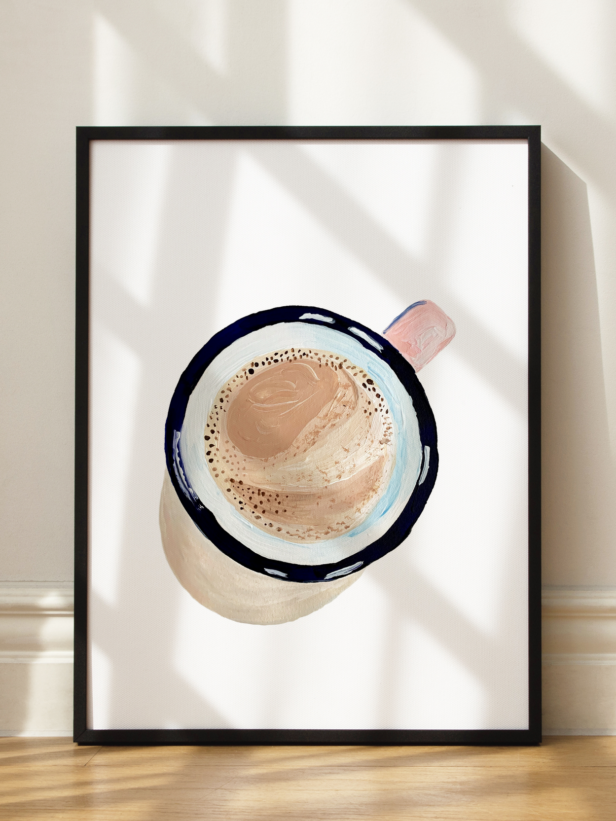 Coffee Cup Rosa Blau Poster