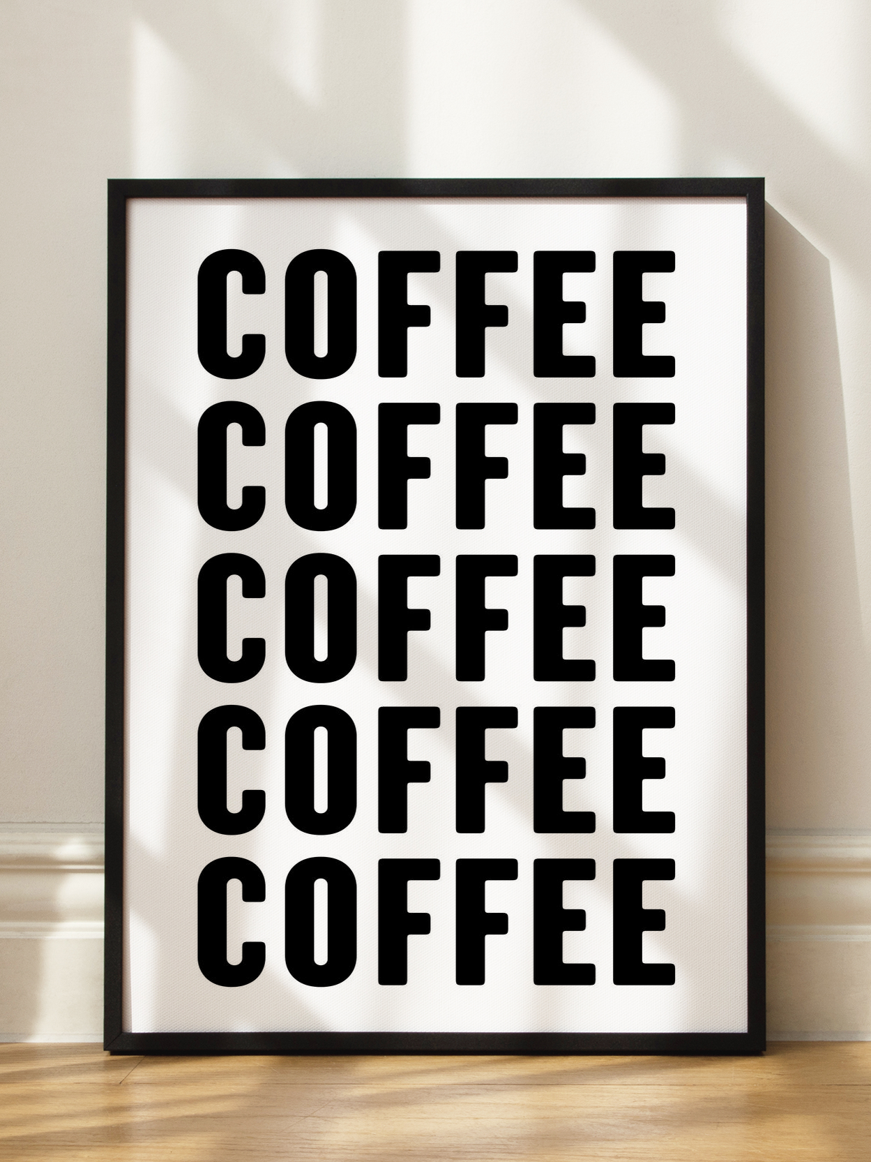 Coffee Word Repeat Design