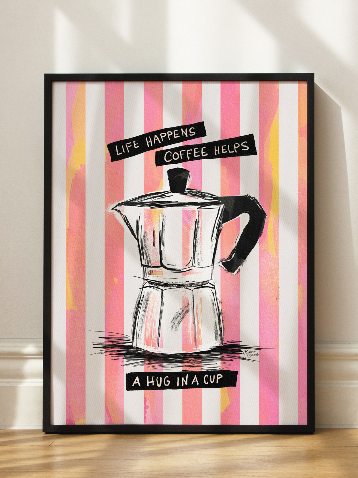 Coffee hilft Life Quote