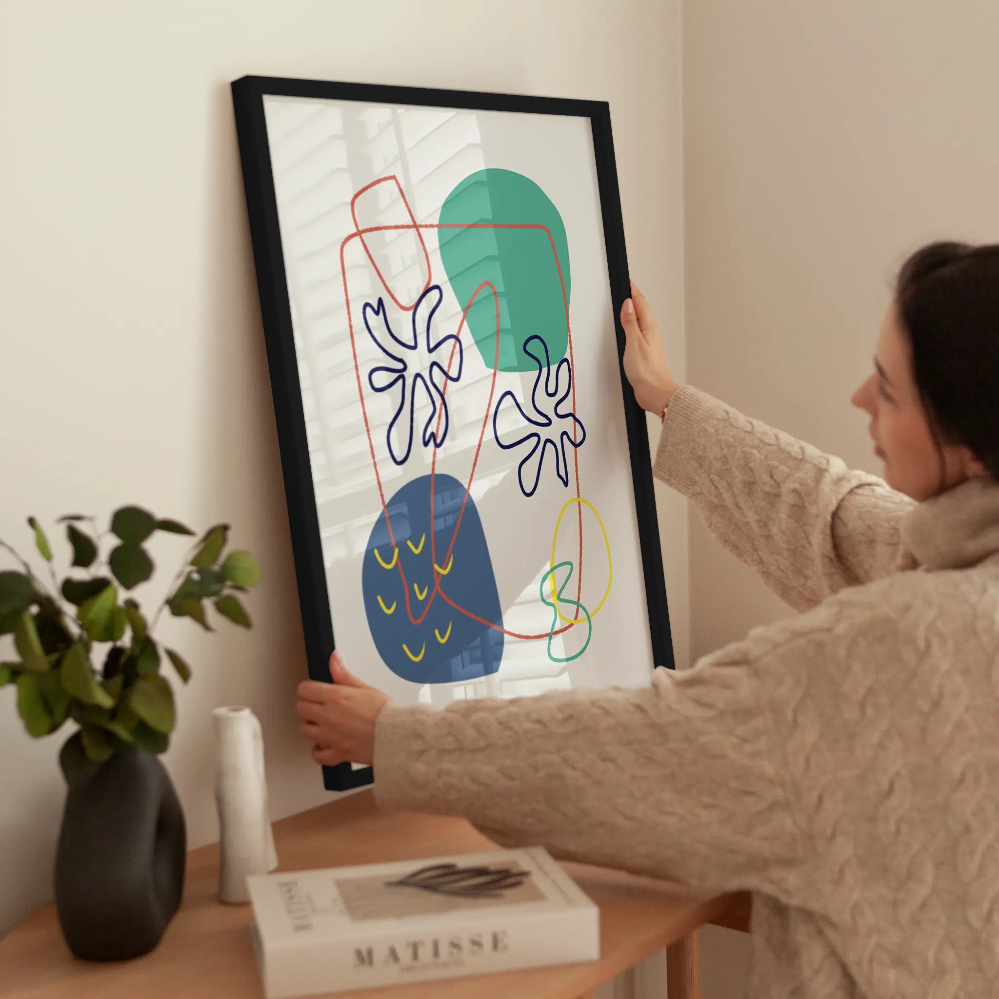 Colorful Abstract wird aufgehängt