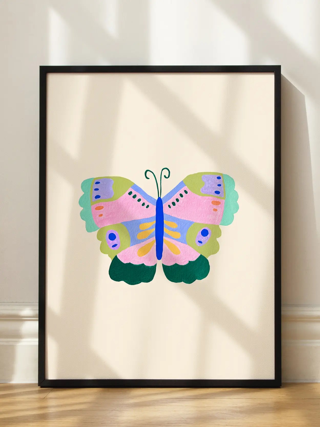 Colorful Abstract Painted Butterfly Poster