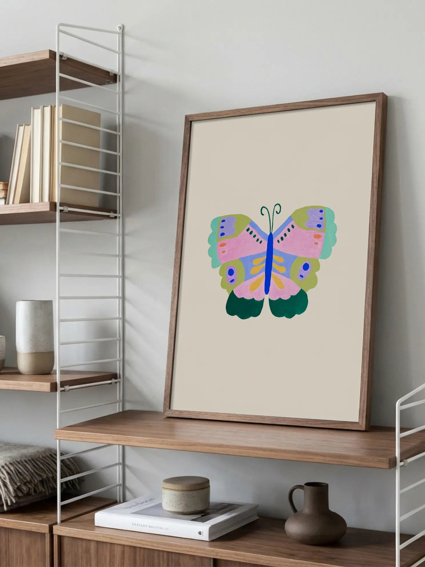 Colorful Abstract Painted Butterfly Poster