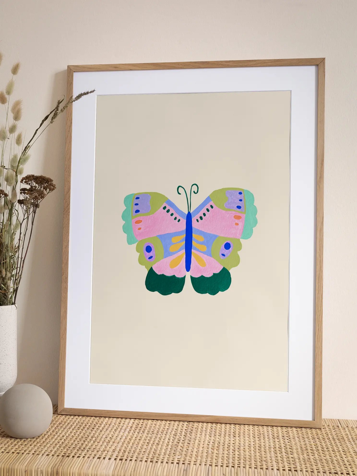 Colorful Abstract Painted Butterfly Poster