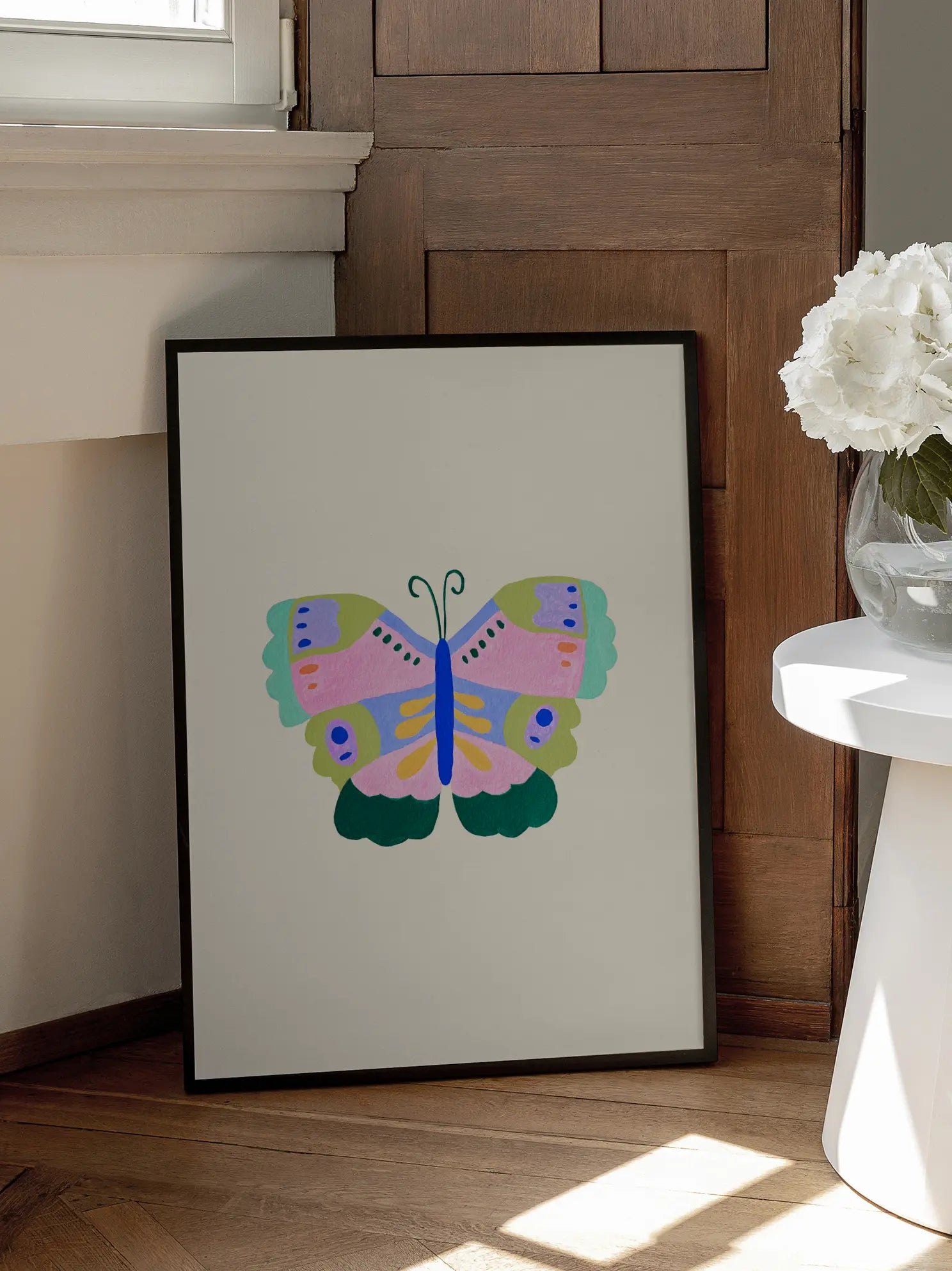 Colorful Abstract Painted Butterfly Poster