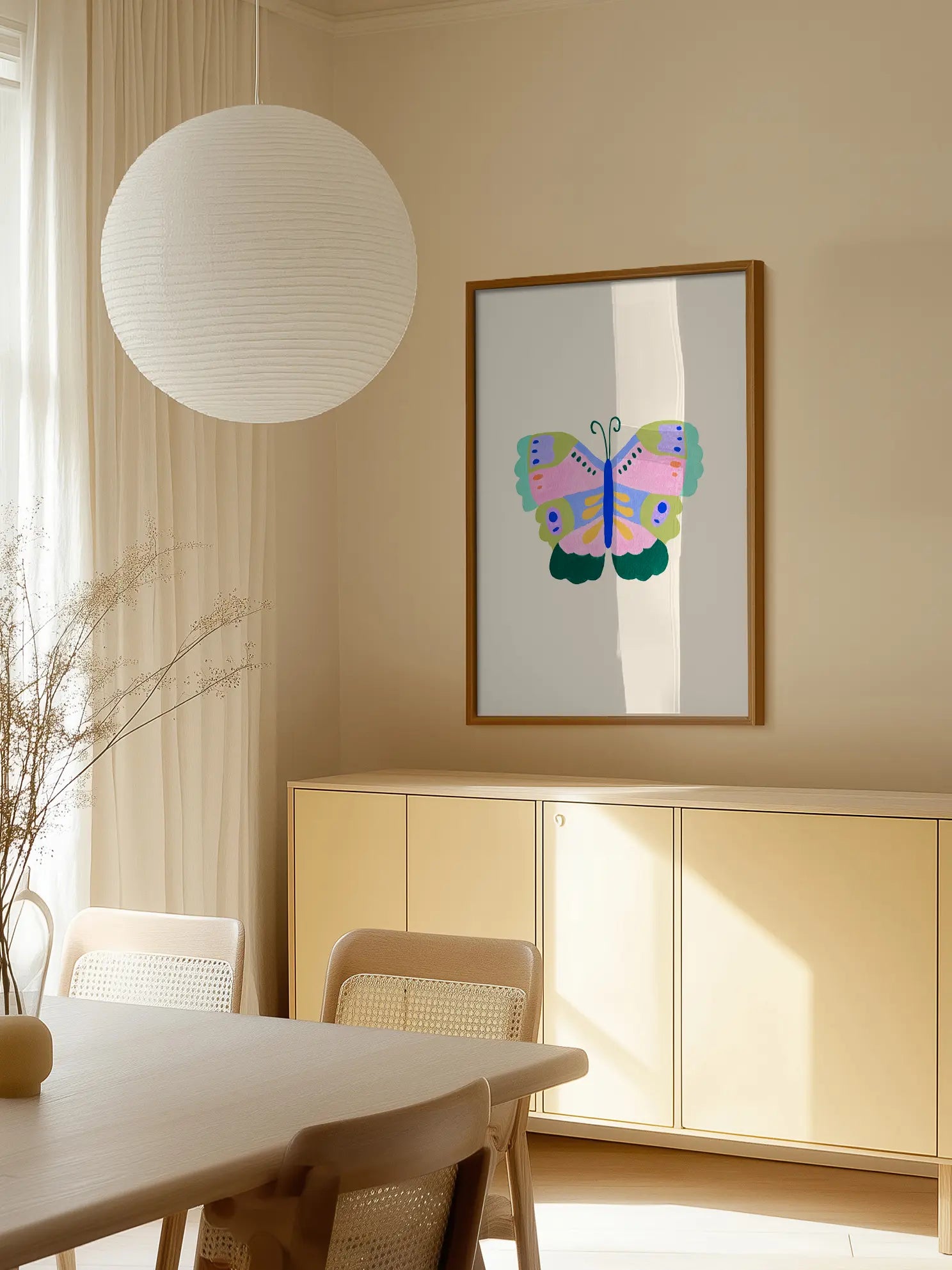 Colorful Abstract Painted Butterfly Poster