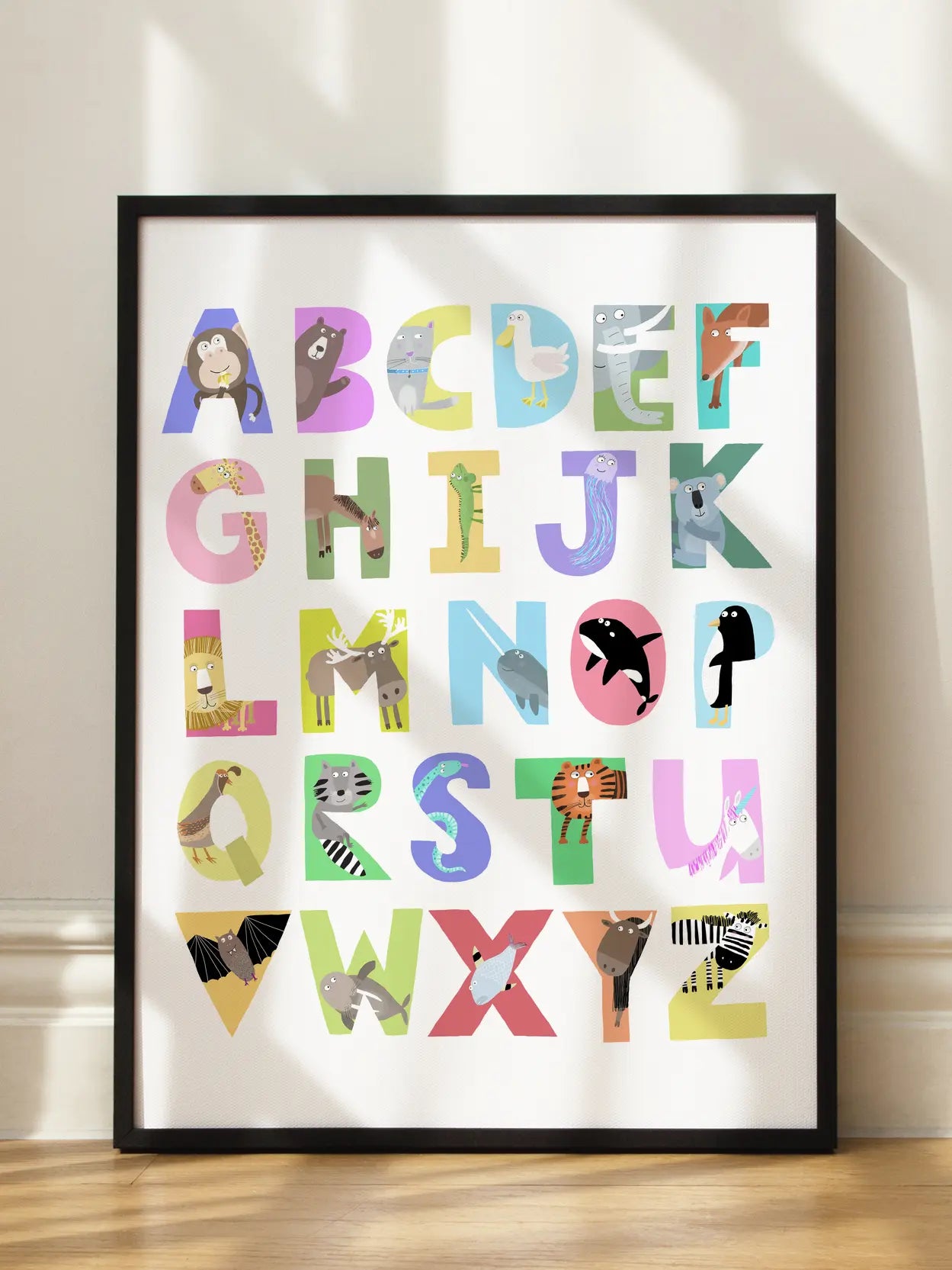 Colorful Alphabet Animal Shapes