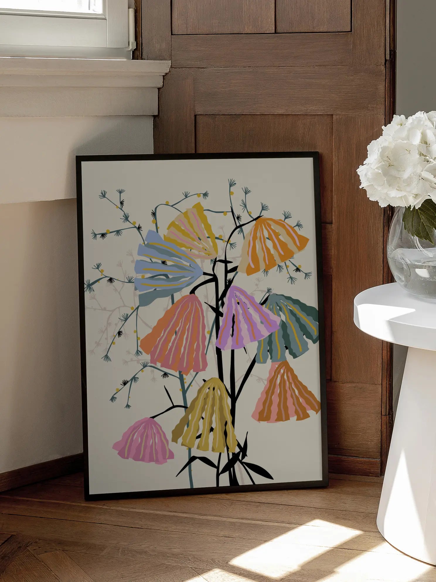 Colorful Bell Flowers Poster
