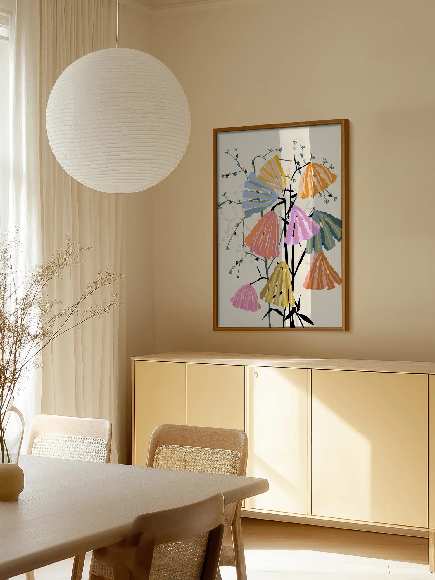 Colorful Bell Flowers Poster