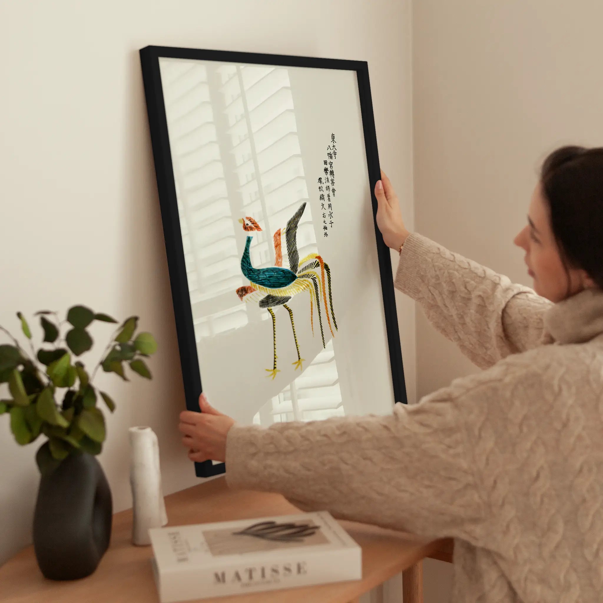 Colorful Bird wird aufgehängt