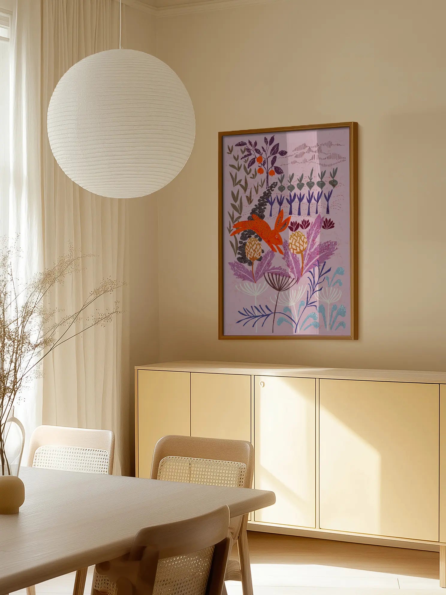 Colorful Botanical Garden Poster