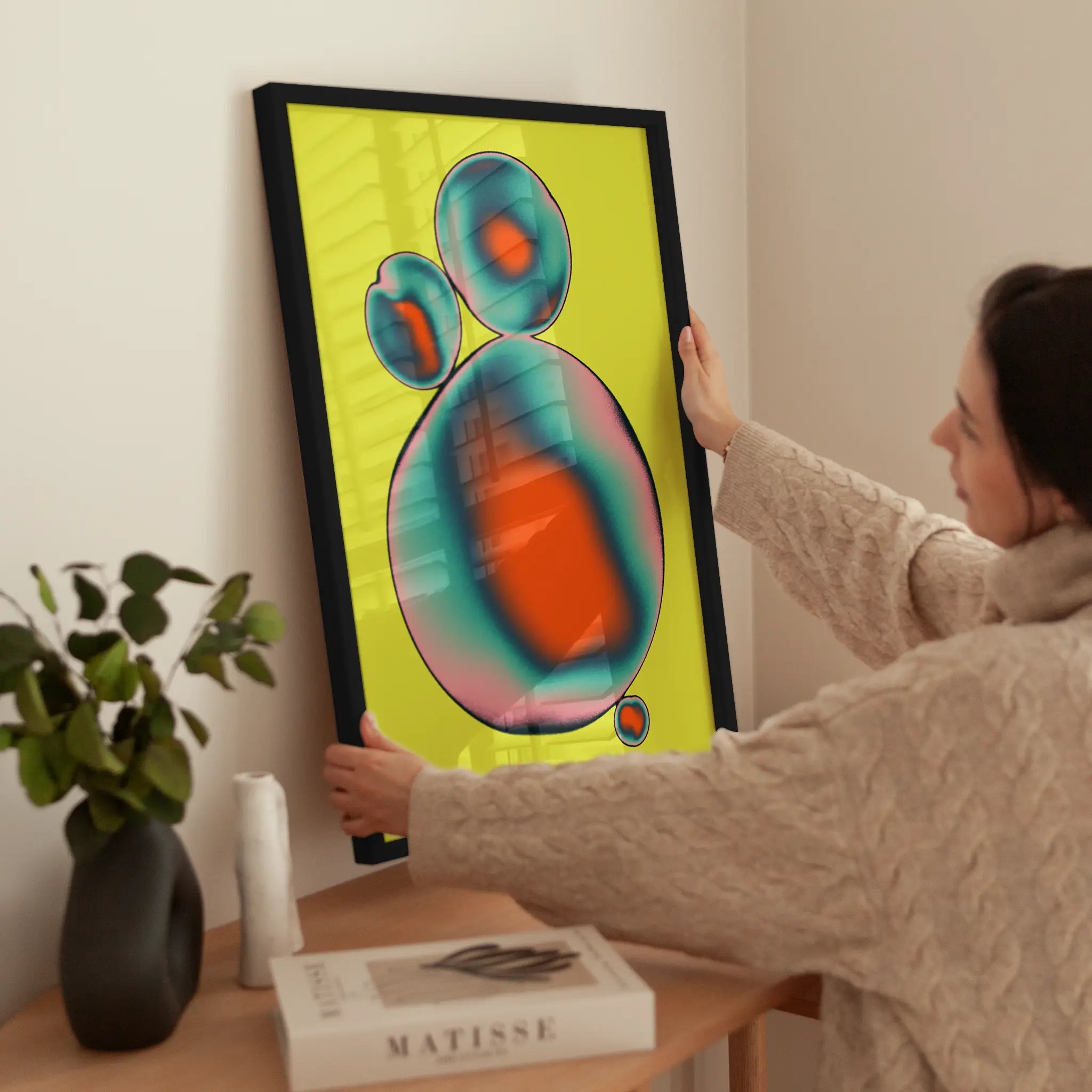 Colorful Bubbles wird aufgehängt