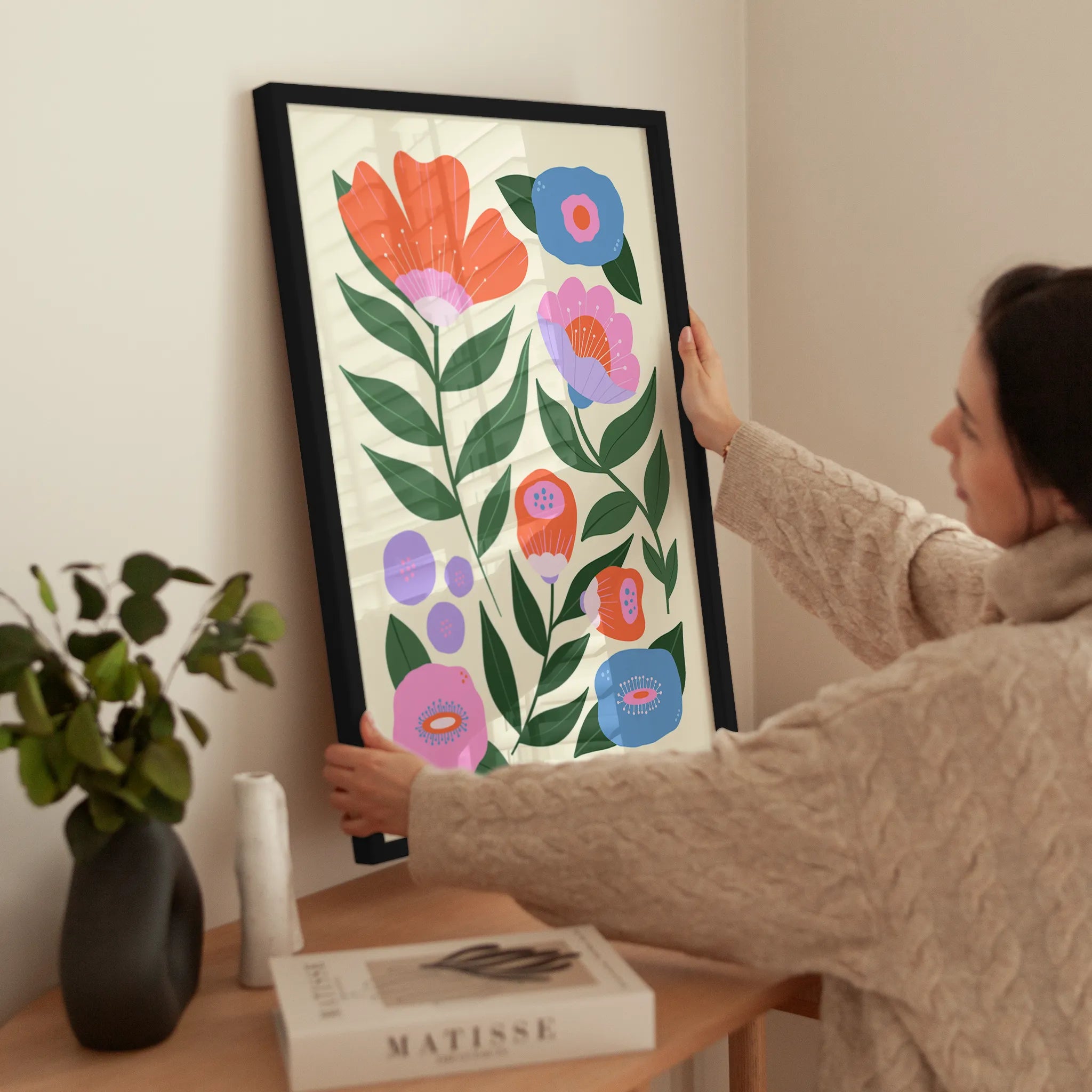 Colorful Flower wird aufgehängt
