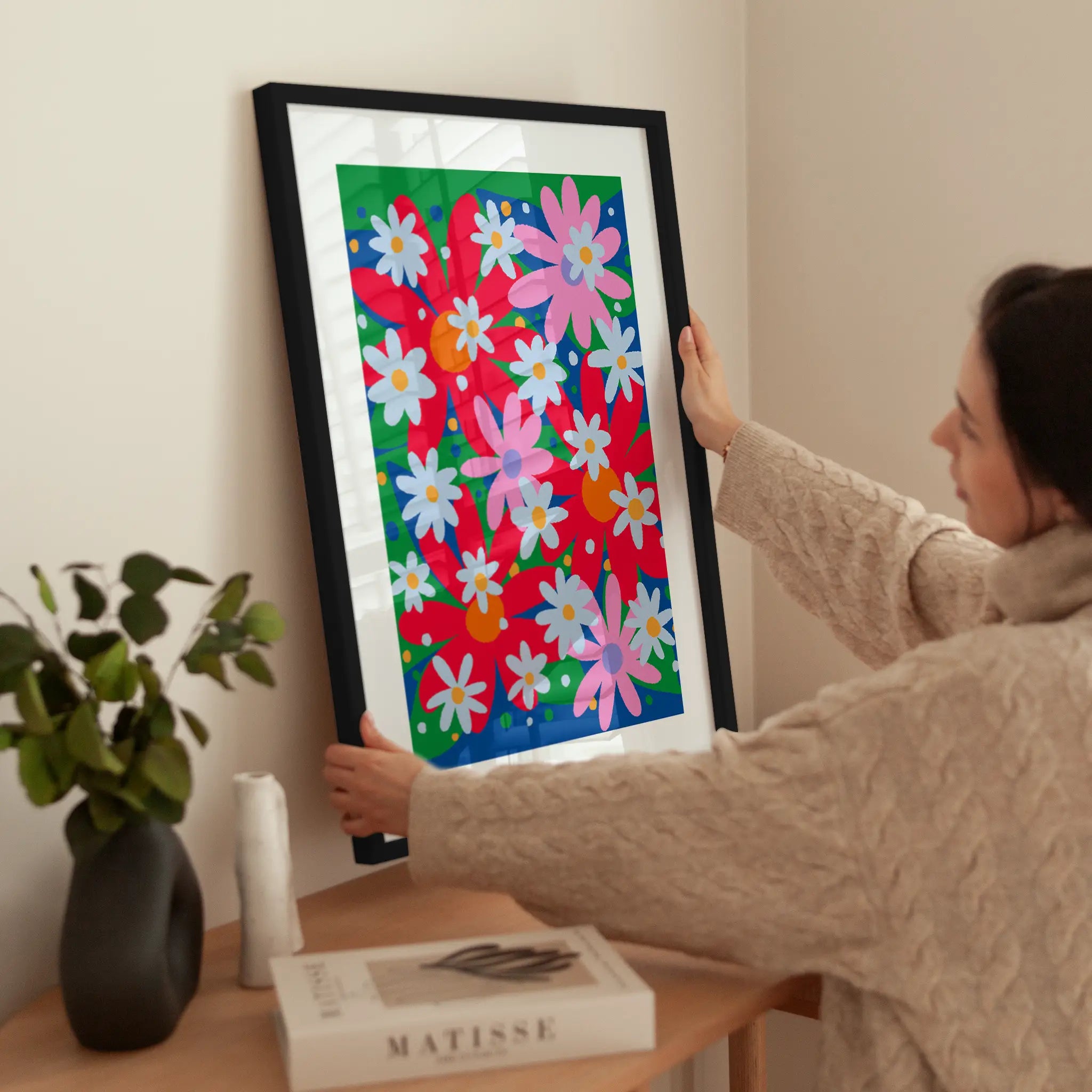 Colorful Flower Garden wird aufgehängt