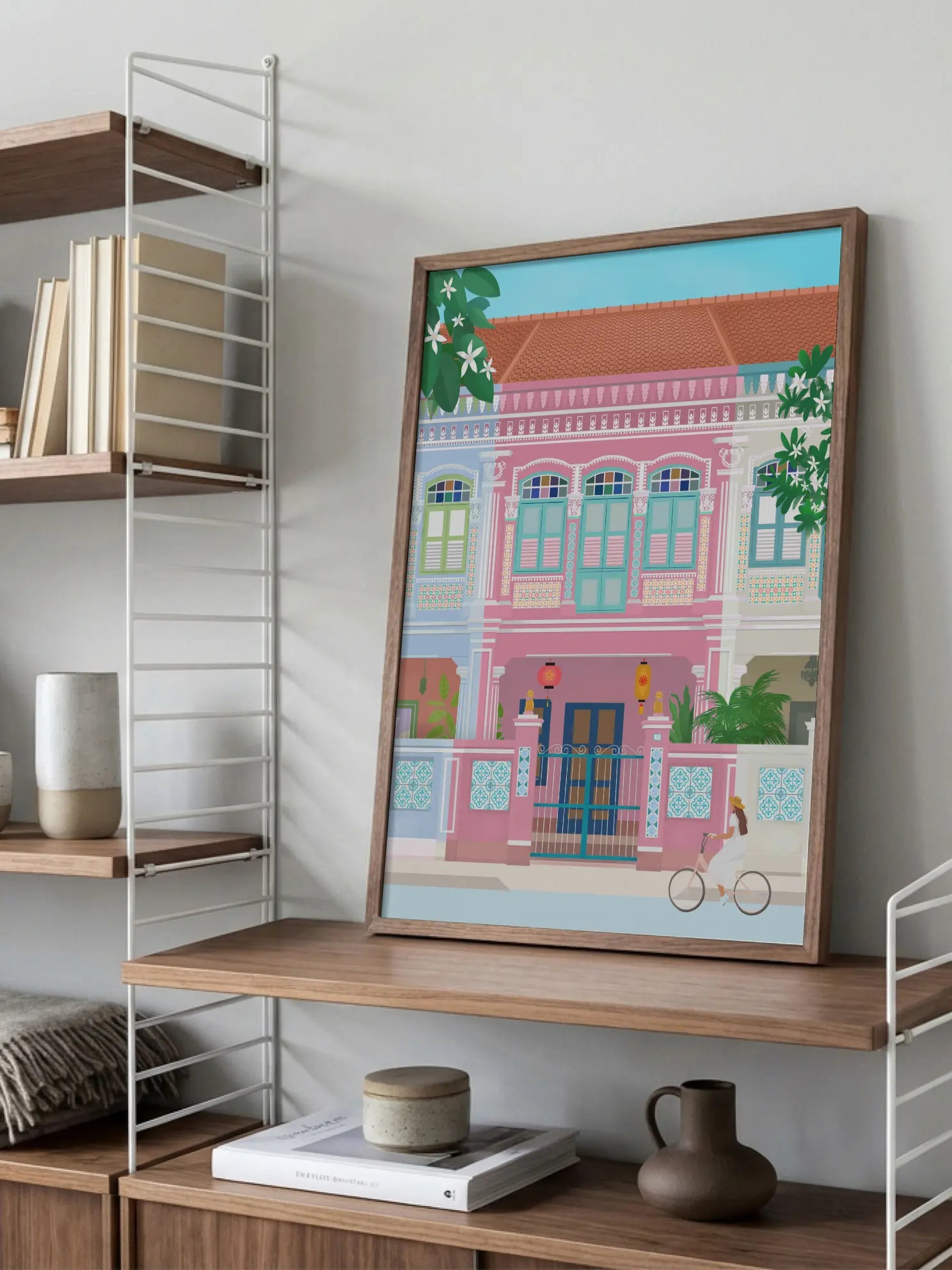 Colorful House Street Poster