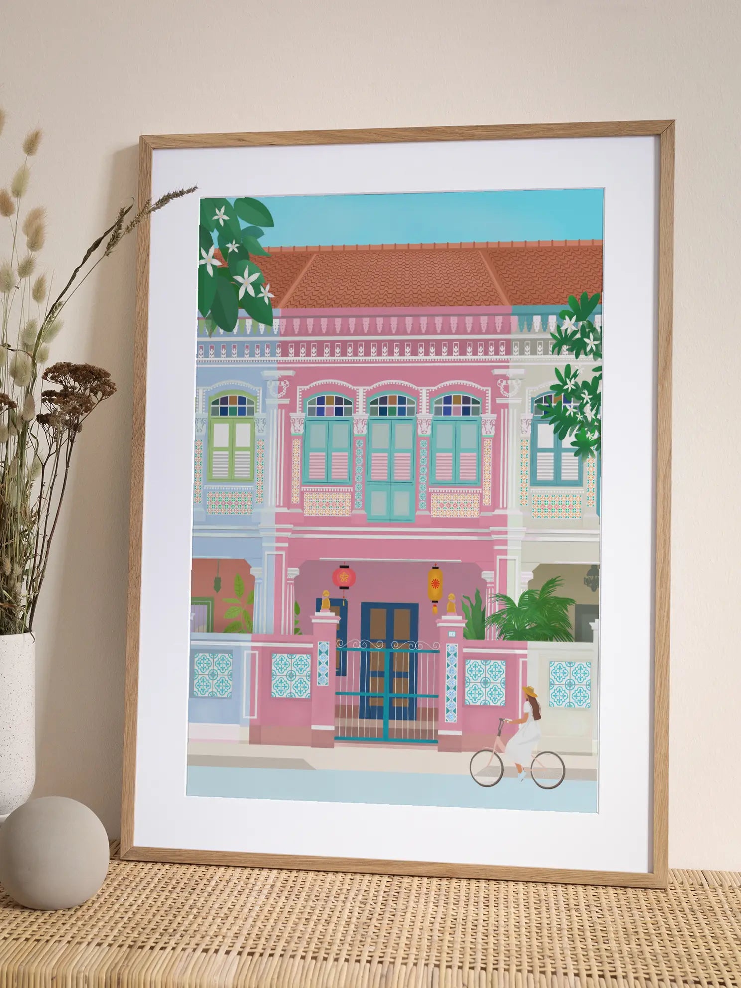 Colorful House Street Poster