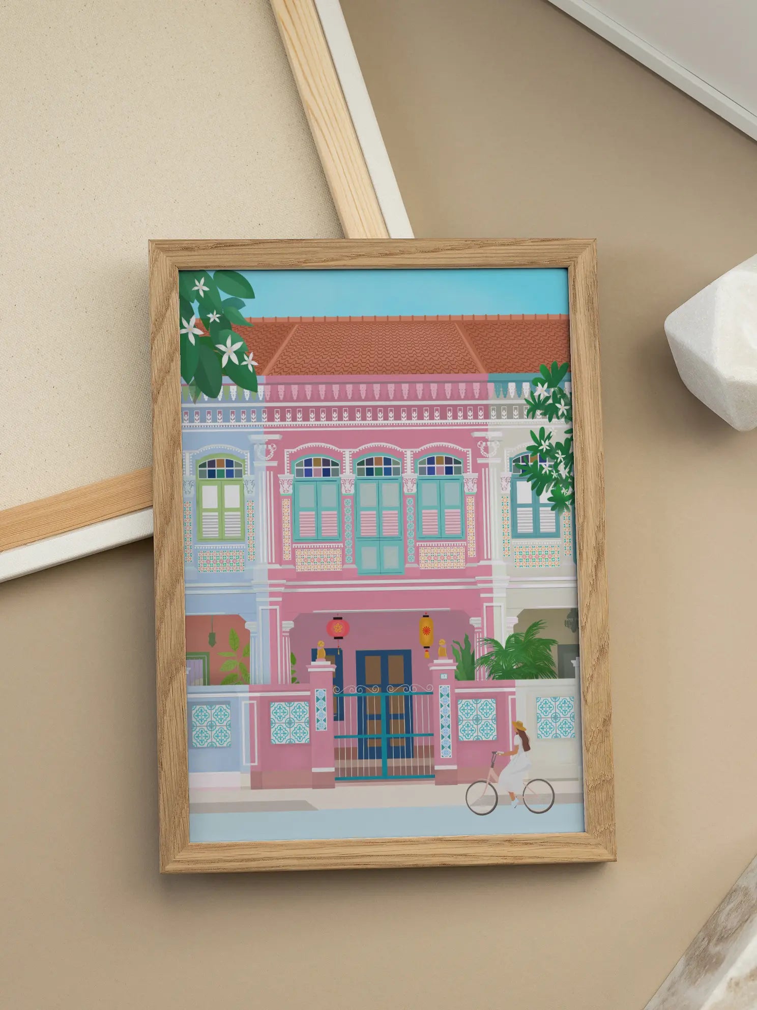 Colorful House Street Poster
