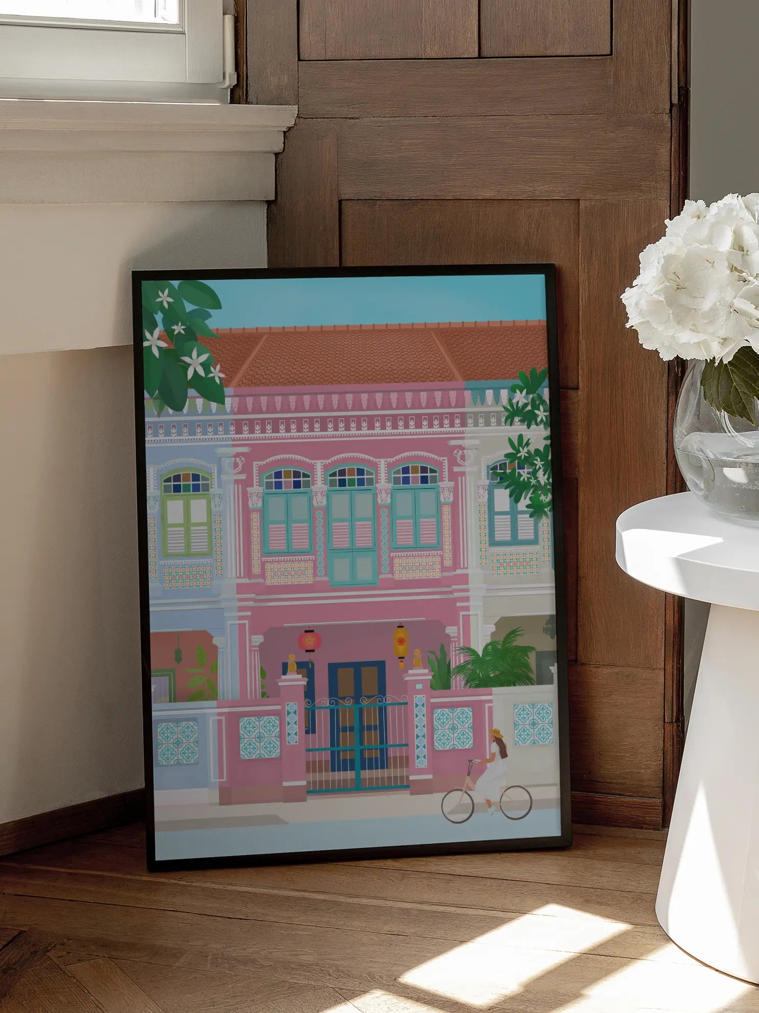 Colorful House Street Poster