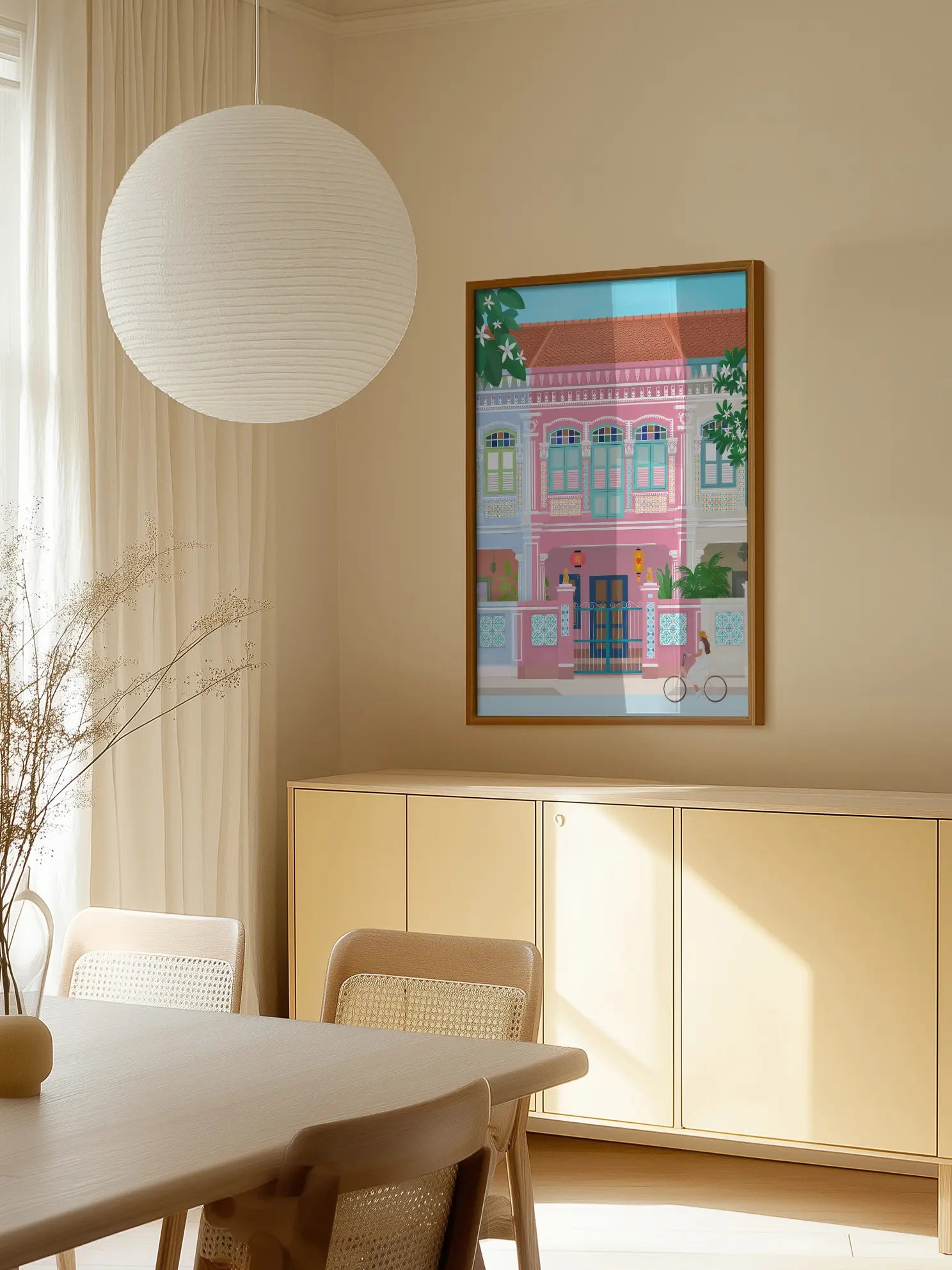Colorful House Street Poster