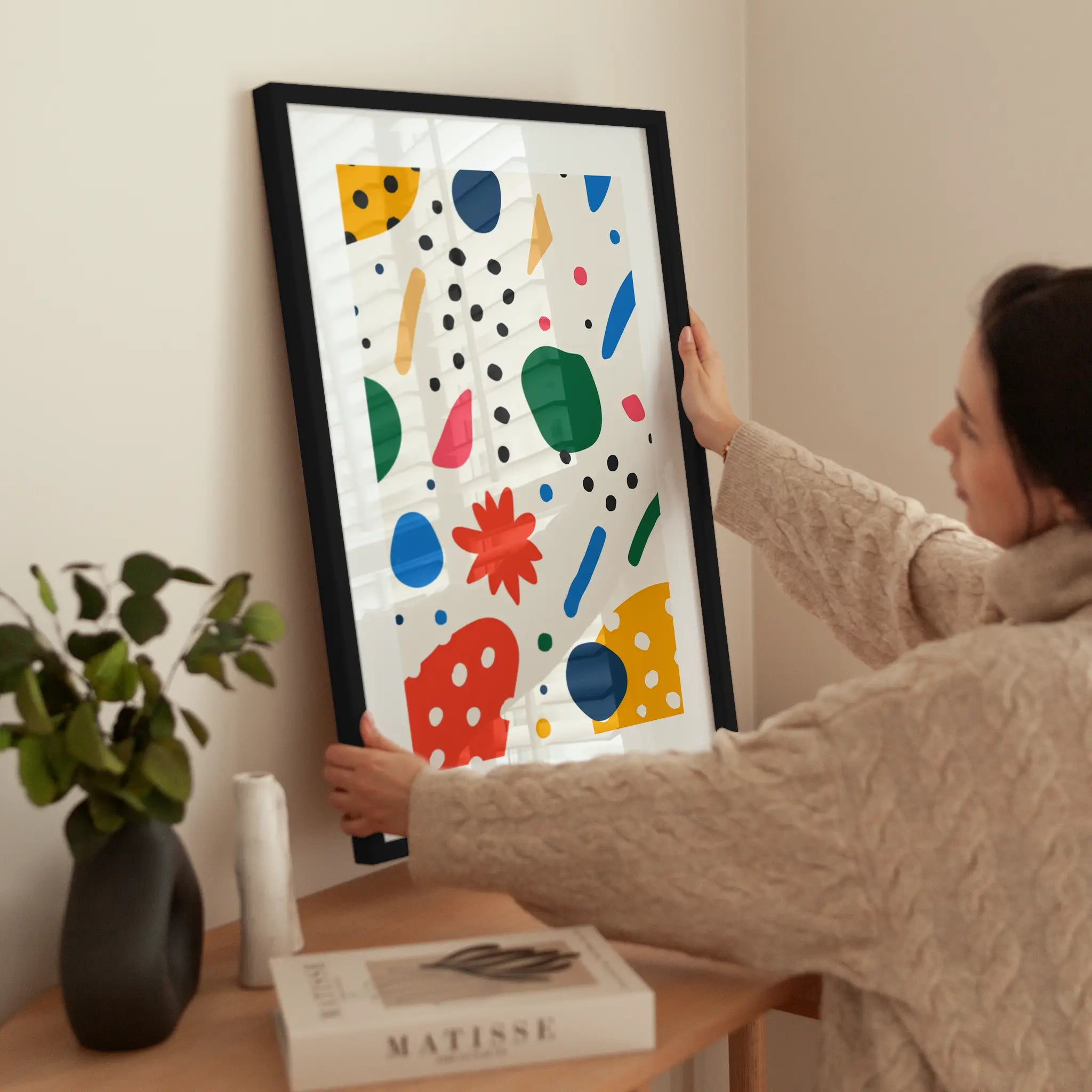 Colorful Pattern wird aufgehängt