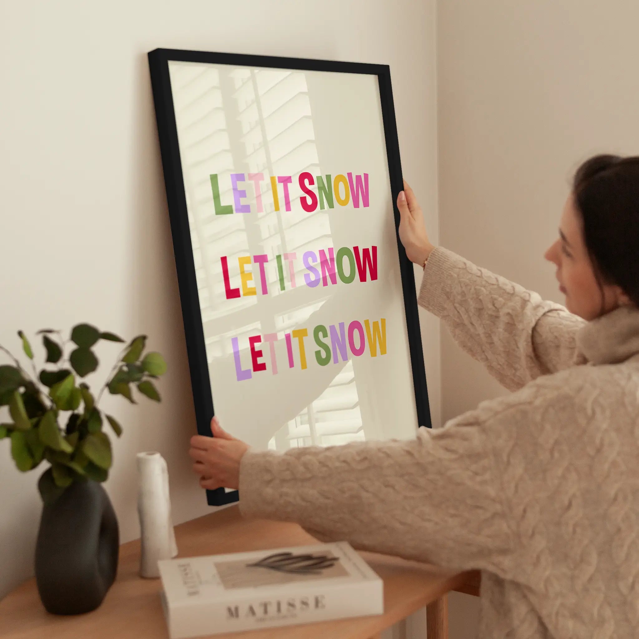 Colorful Snow wird aufgehängt