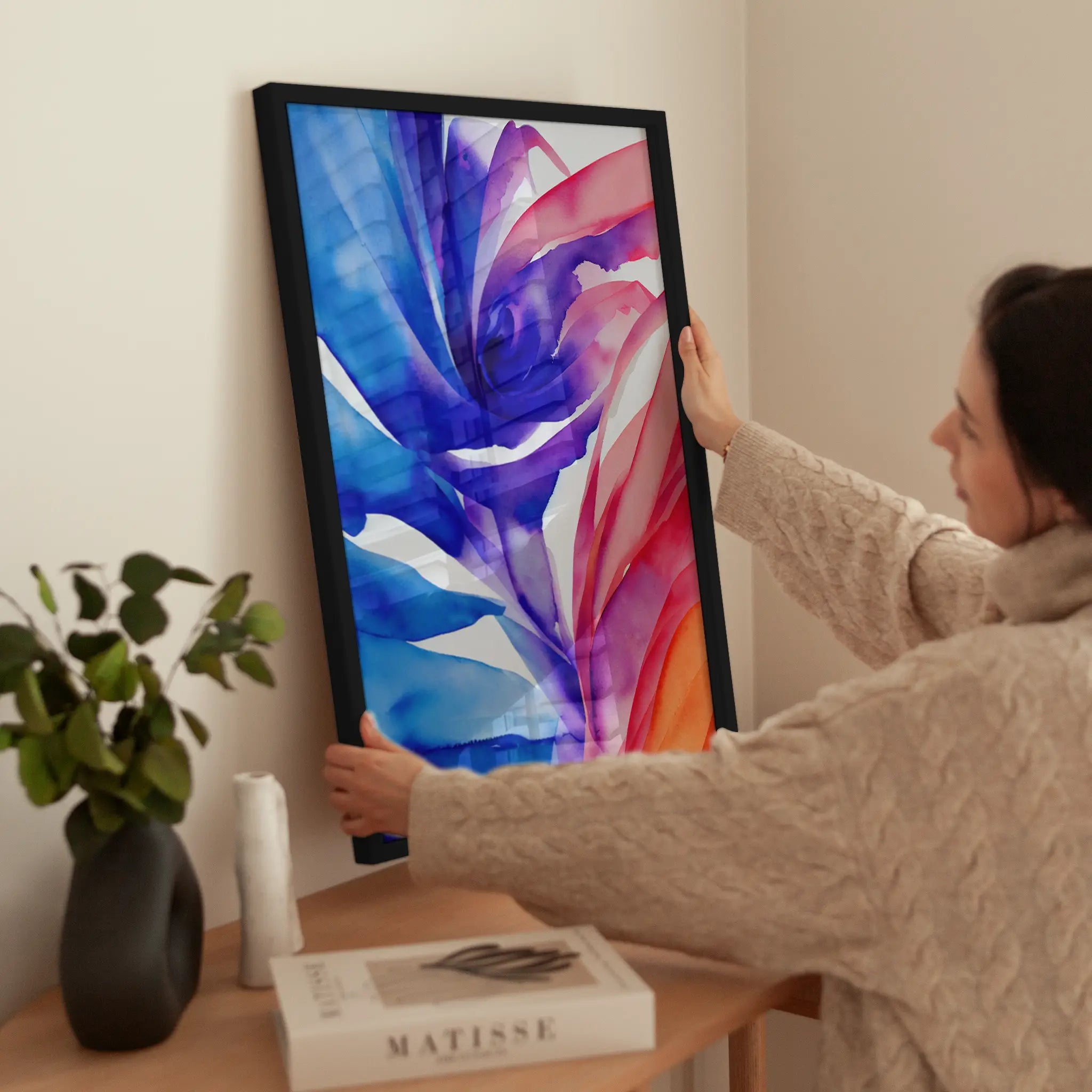 Colorful Swirling wird aufgehängt