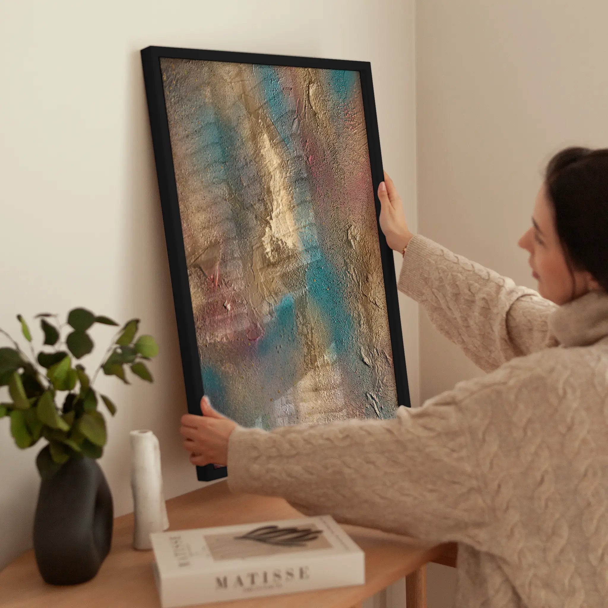 Colorful Texture wird aufgehängt