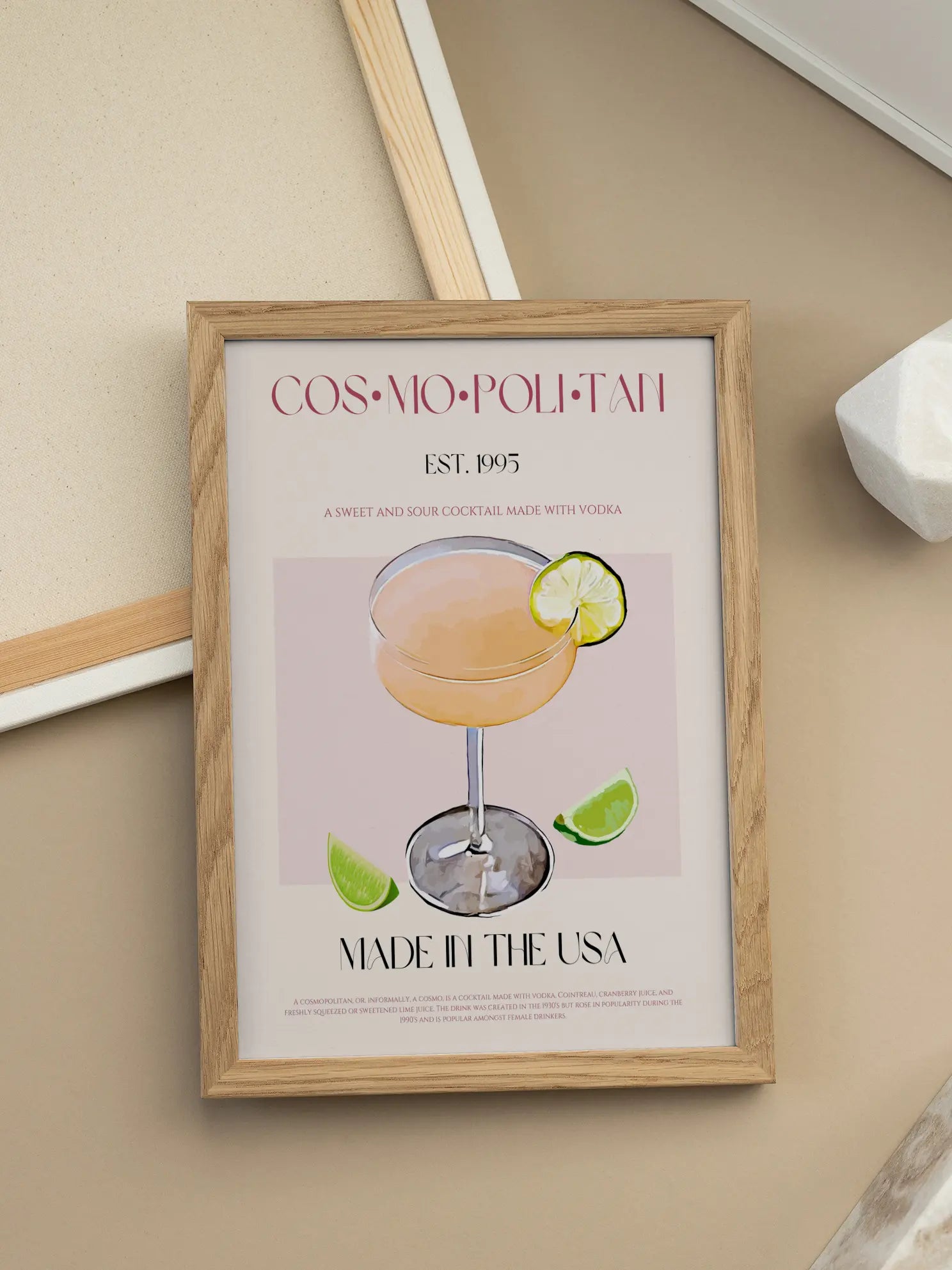 Cosmopolitan Cocktail Poster