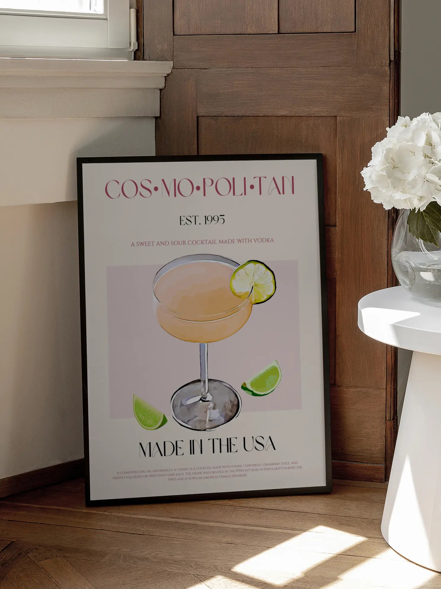 Cosmopolitan Cocktail Poster