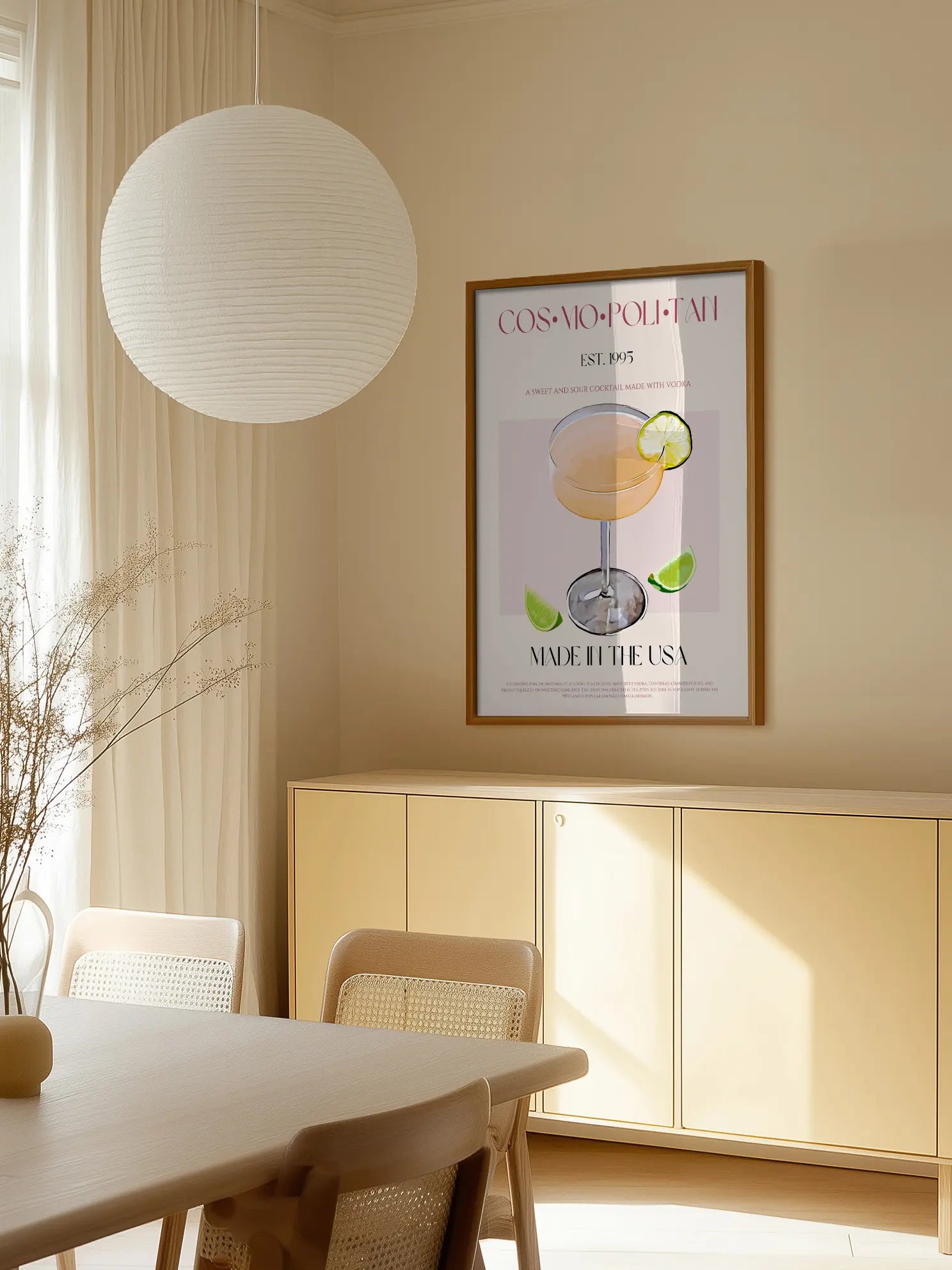 Cosmopolitan Cocktail Poster