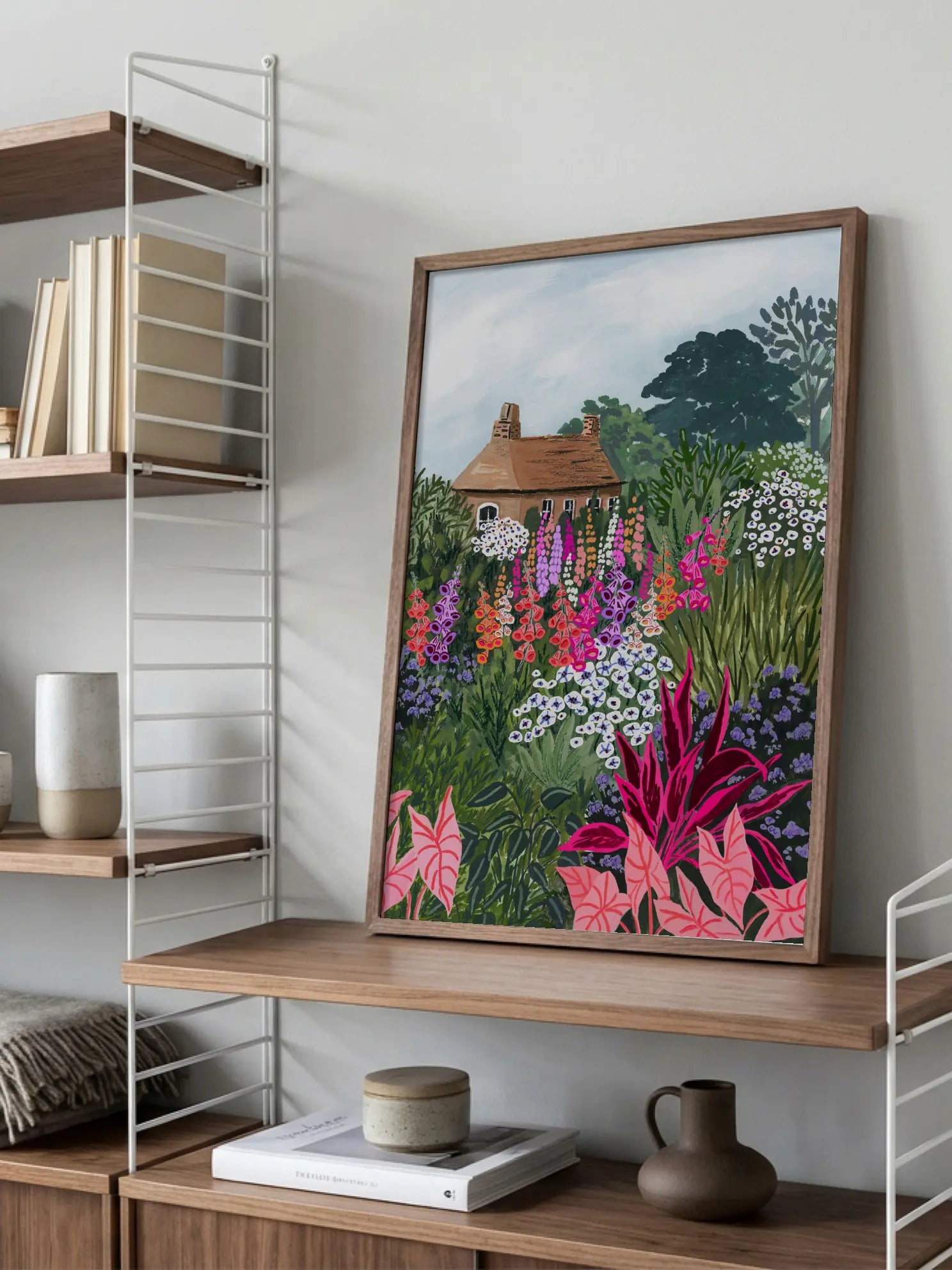Cottage Flower Garden Poster