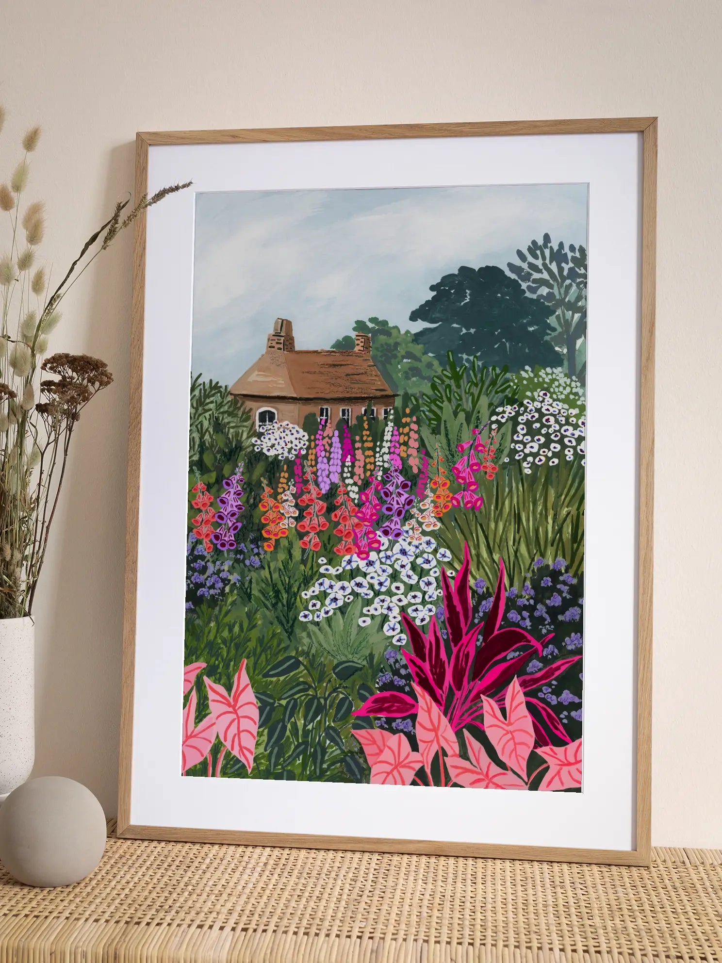 Cottage Flower Garden Poster