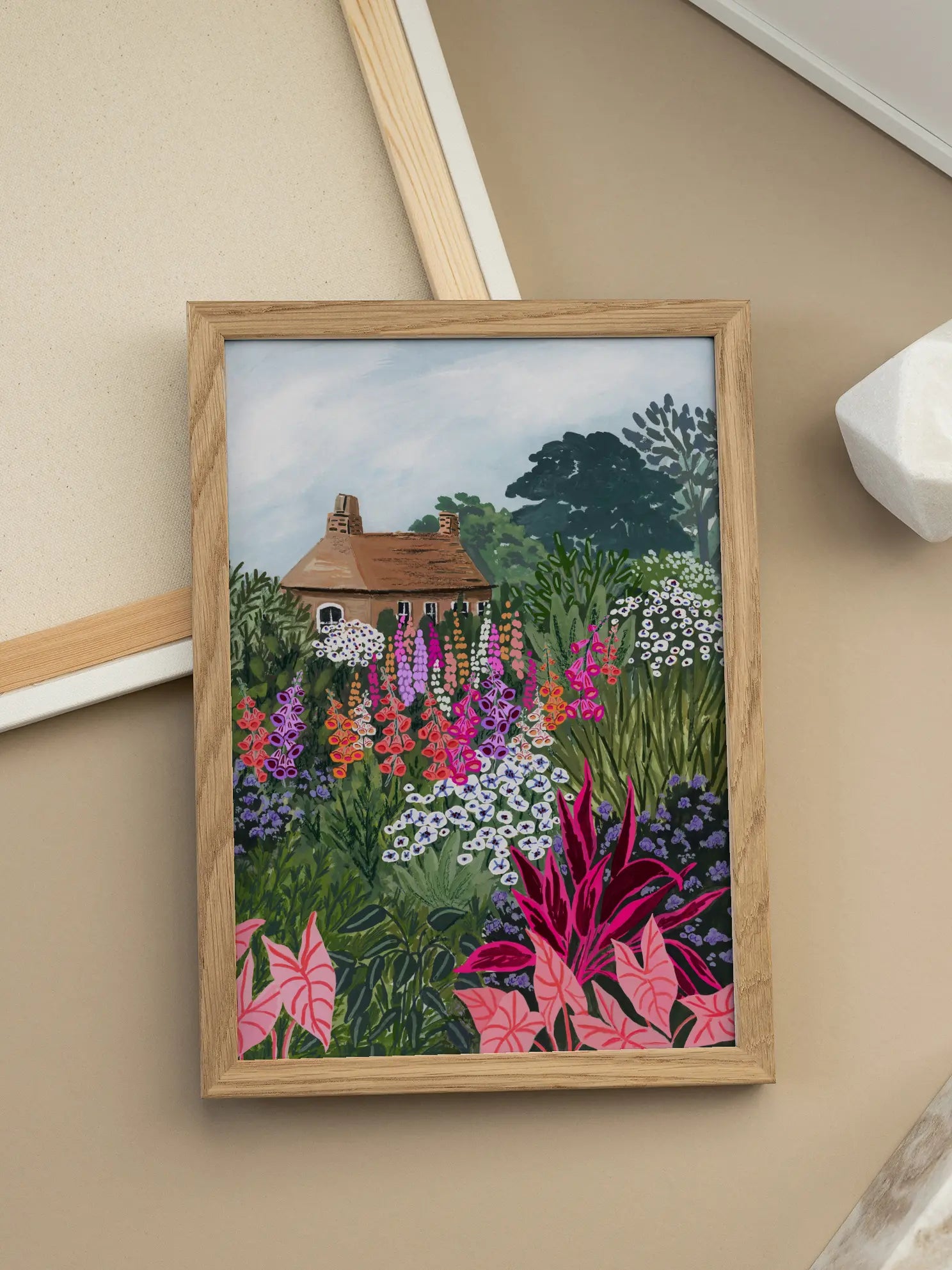 Cottage Flower Garden Poster