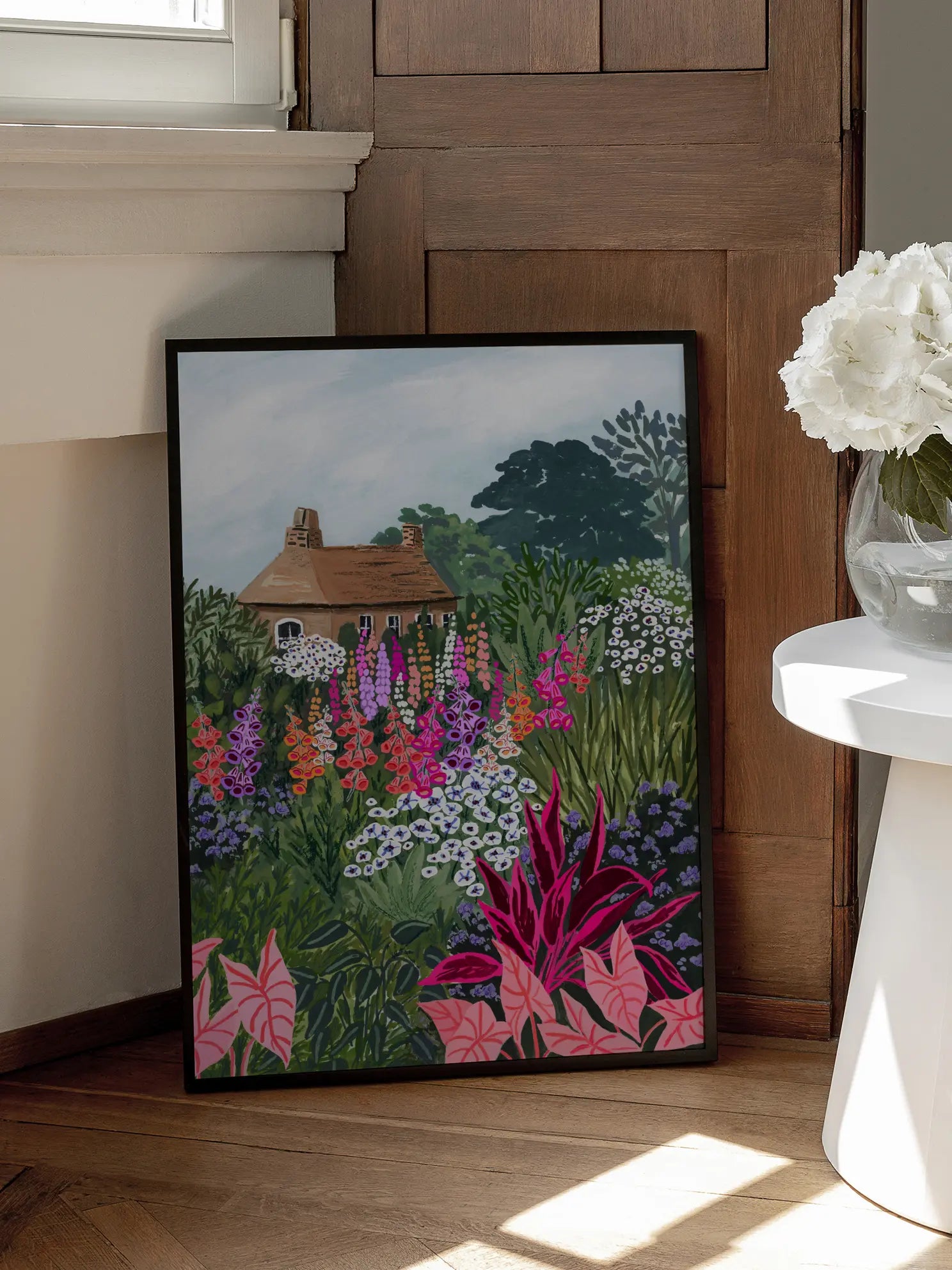 Cottage Flower Garden Poster
