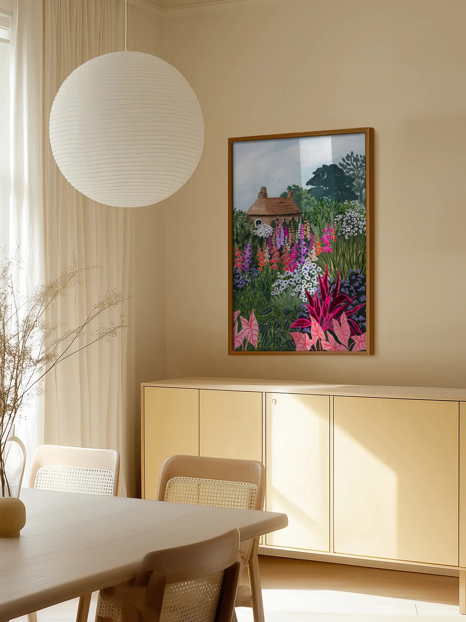Cottage Flower Garden Poster