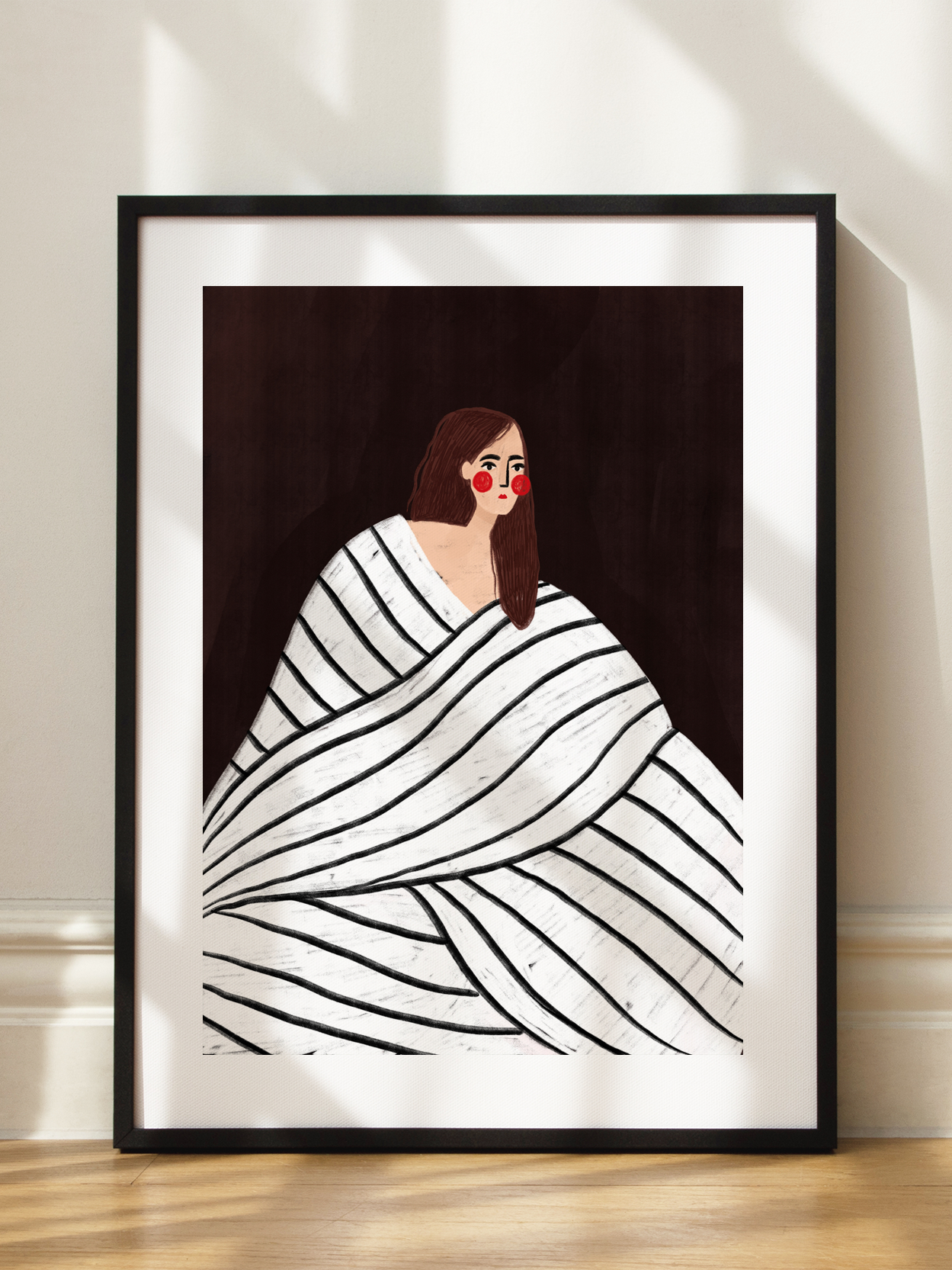 The Woman With Black and White Stripes