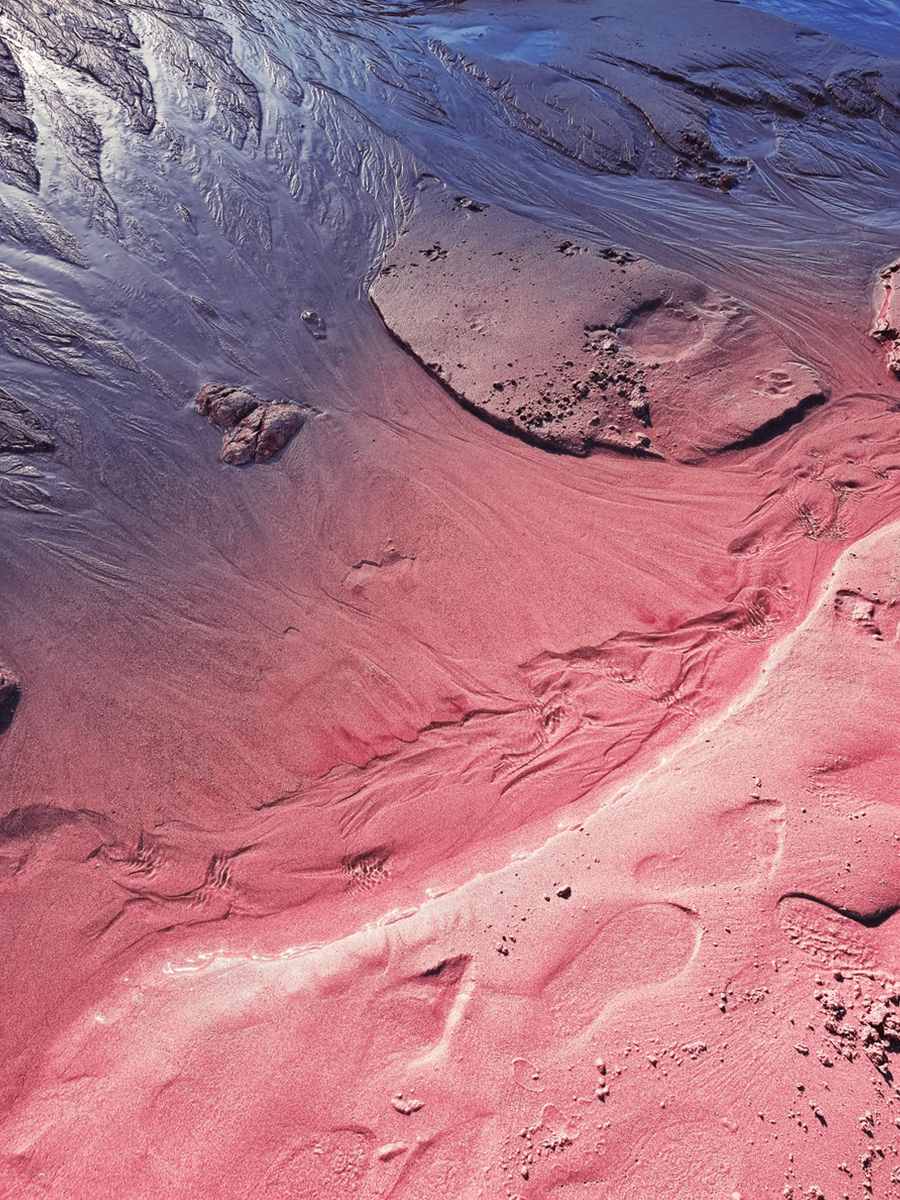 Crimson Tides Flow Poster